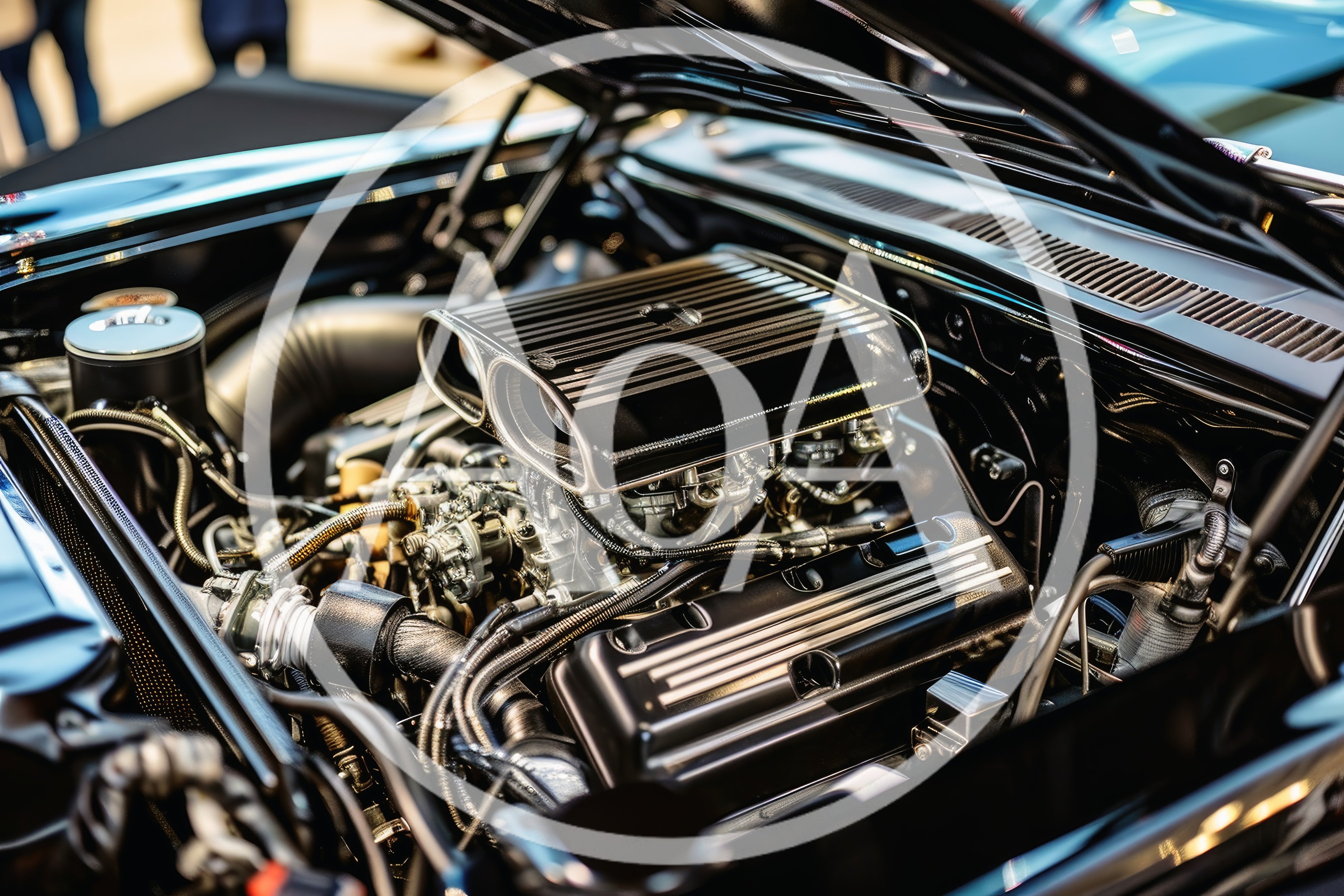 High Performance V8 Engine In A Classic Muscle Car