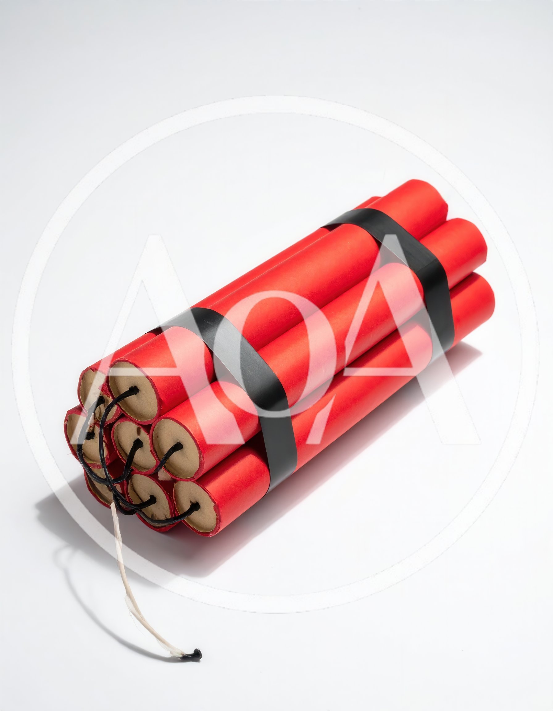 Bundle Of Red Dynamite Sticks With Fuse