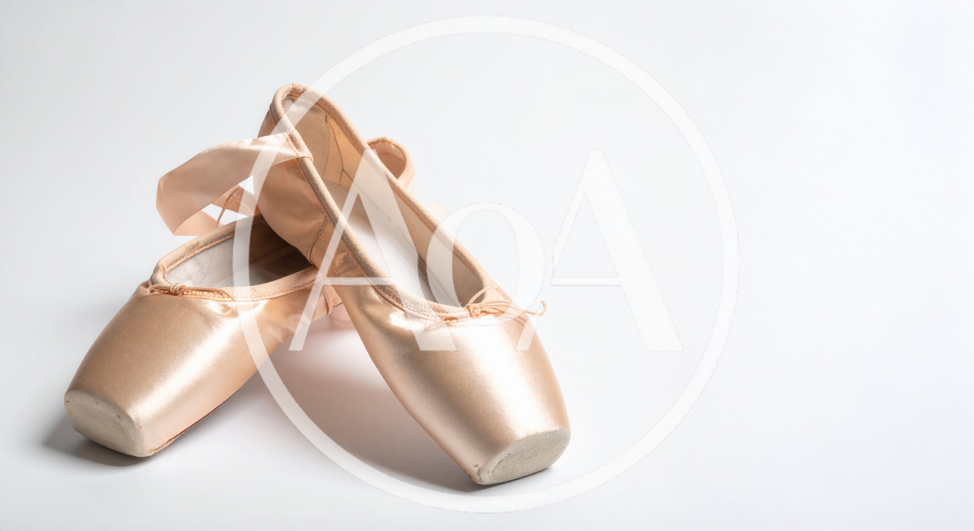 Pair Of Pink Satin Ballet Pointe Shoes