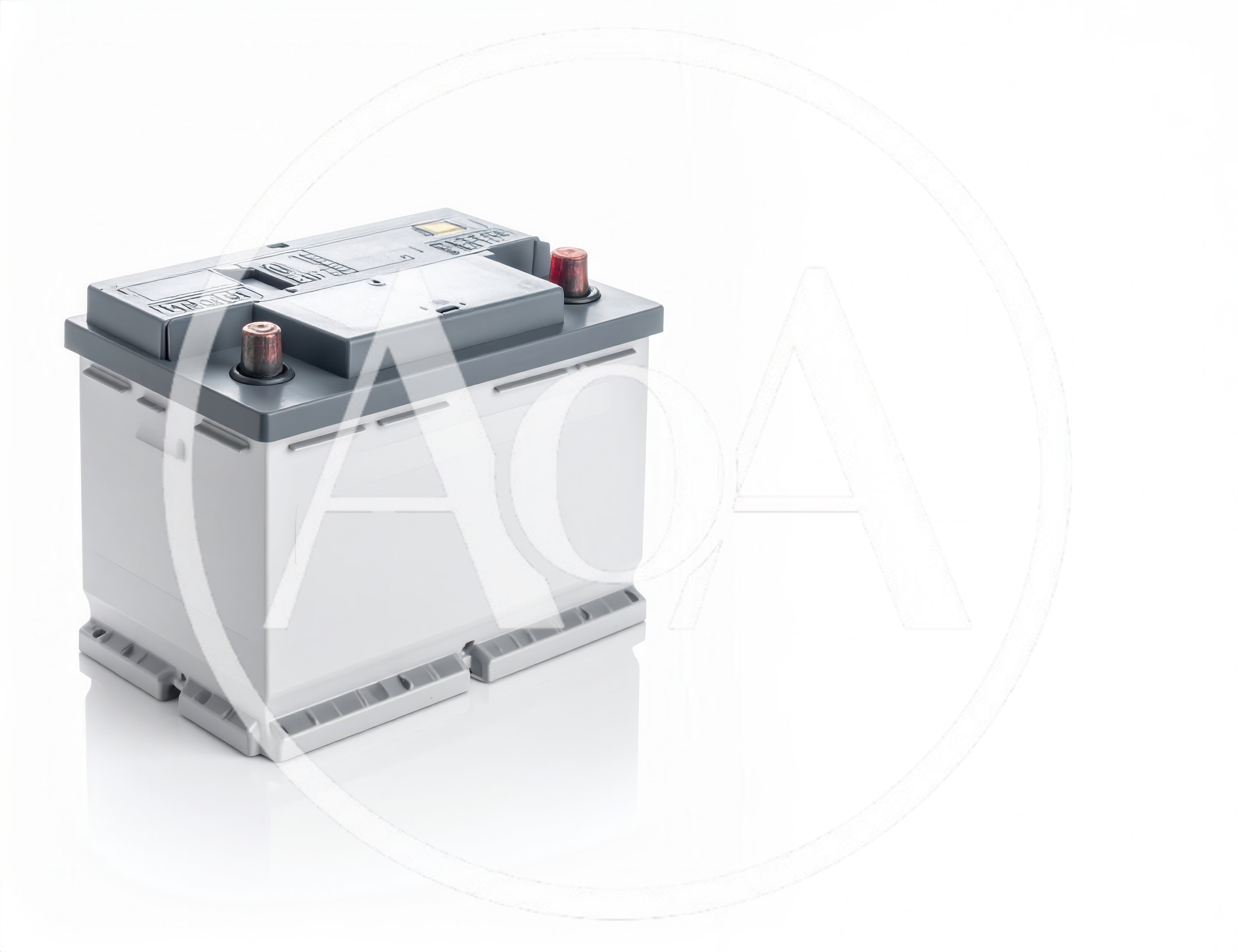 Automotive Lead Acid Battery Isolated On White Background