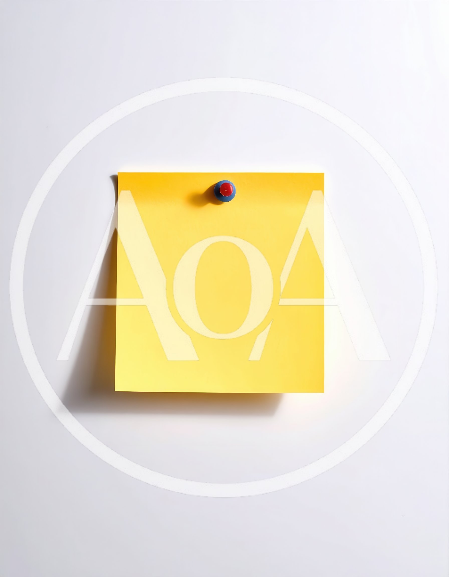 Yellow Sticky Note Pinned To A White Wall