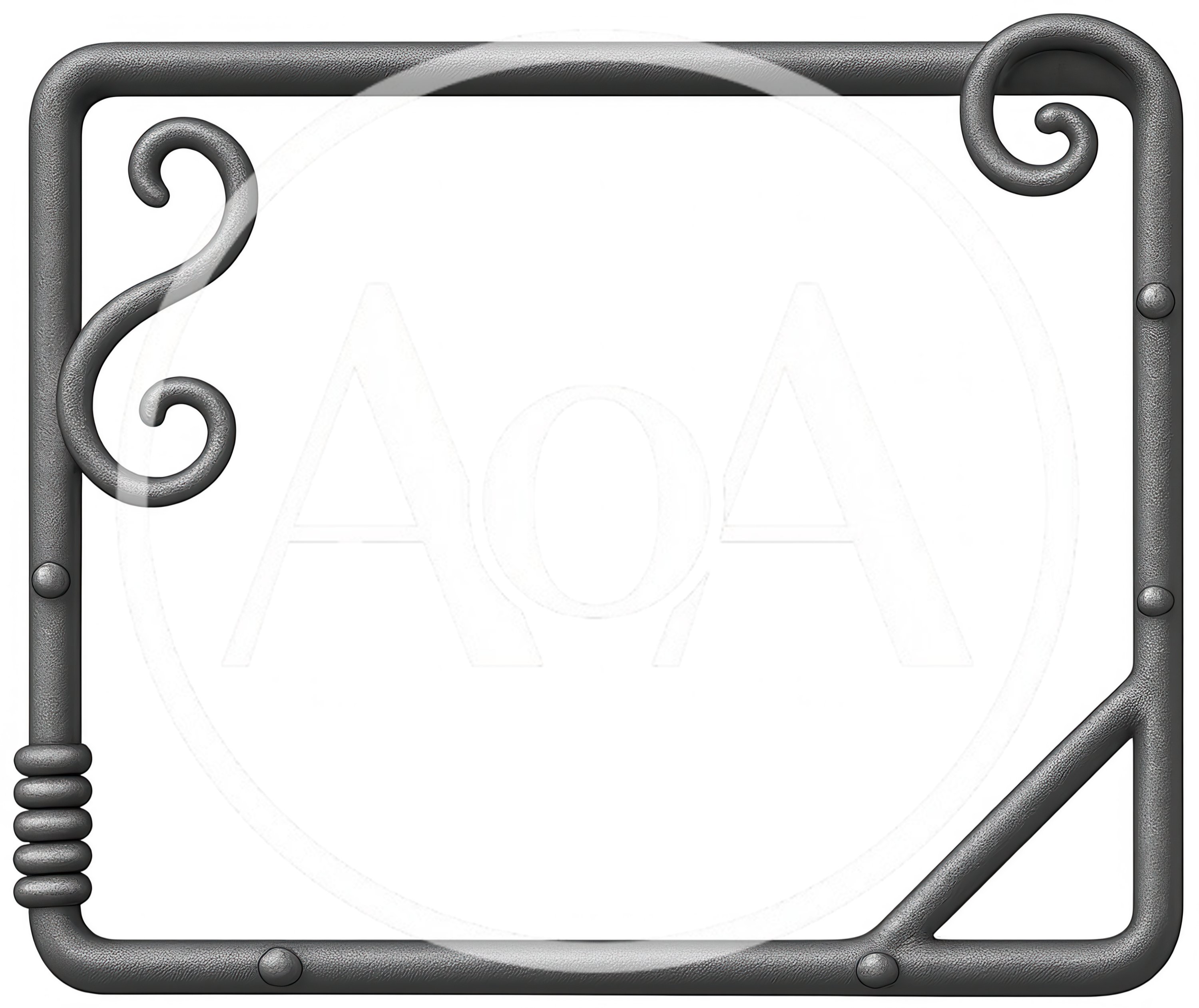 Decorative Wrought Iron Metal Frame Border