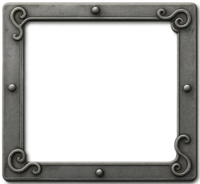Ornate Metallic Square Frame With Decorative Scrollwork