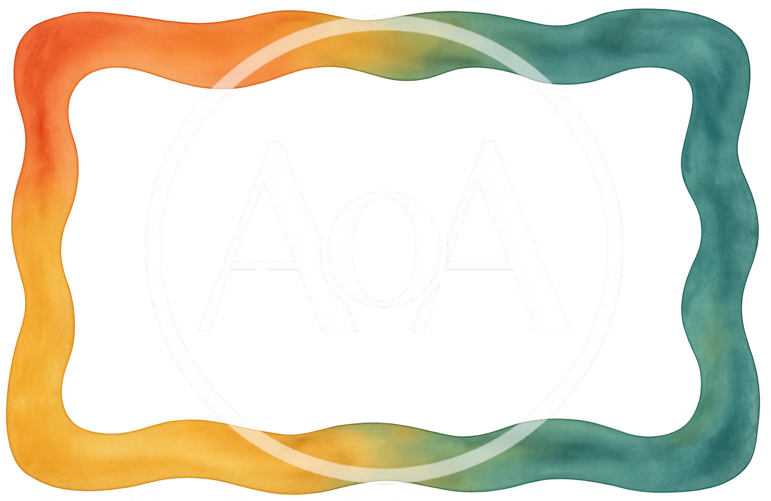Wavy Watercolor Gradient Border Frame