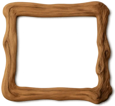 Rustic Wooden Picture Frame Isolated On White Background