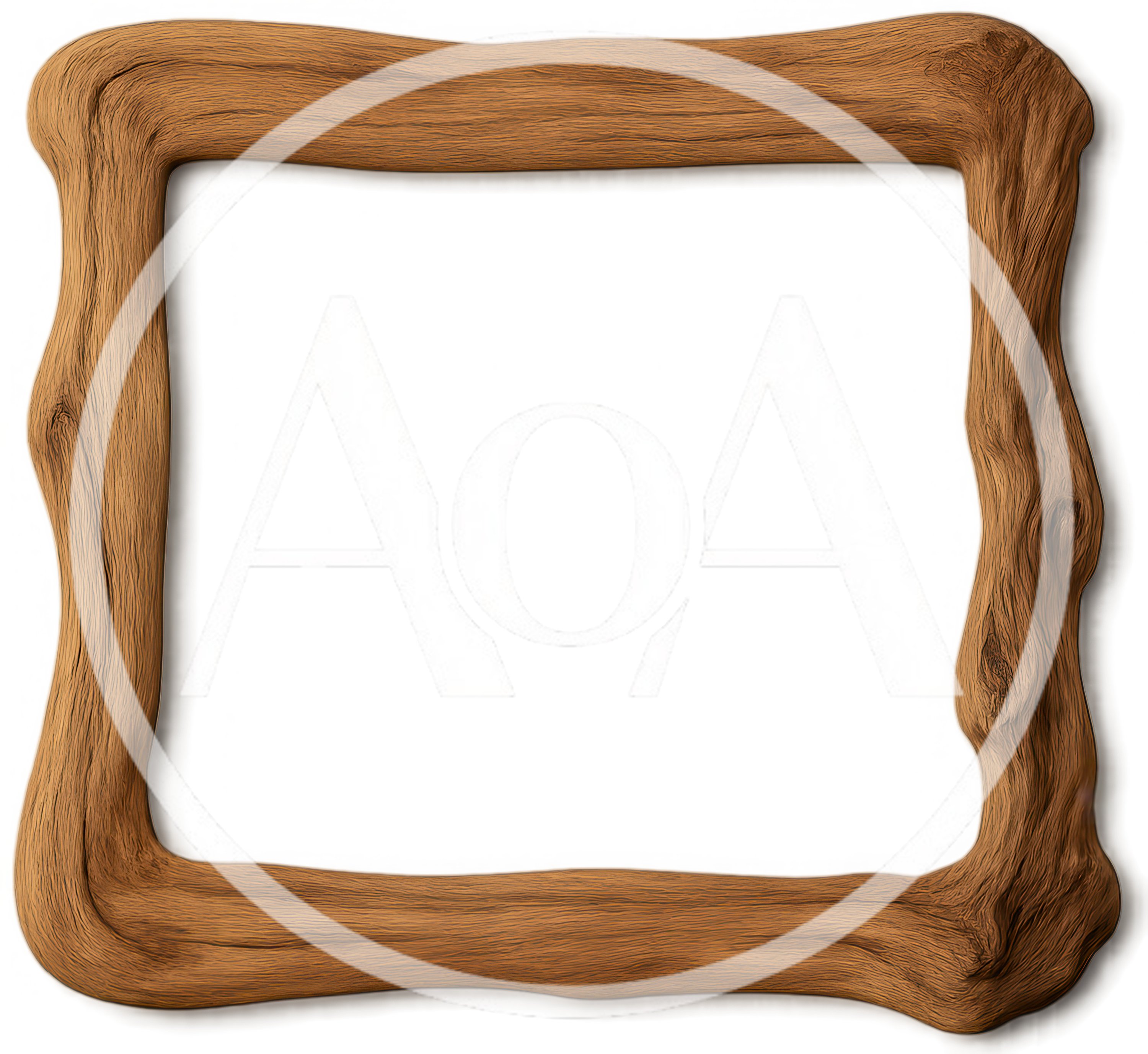 Rustic Wooden Picture Frame Isolated On White Background