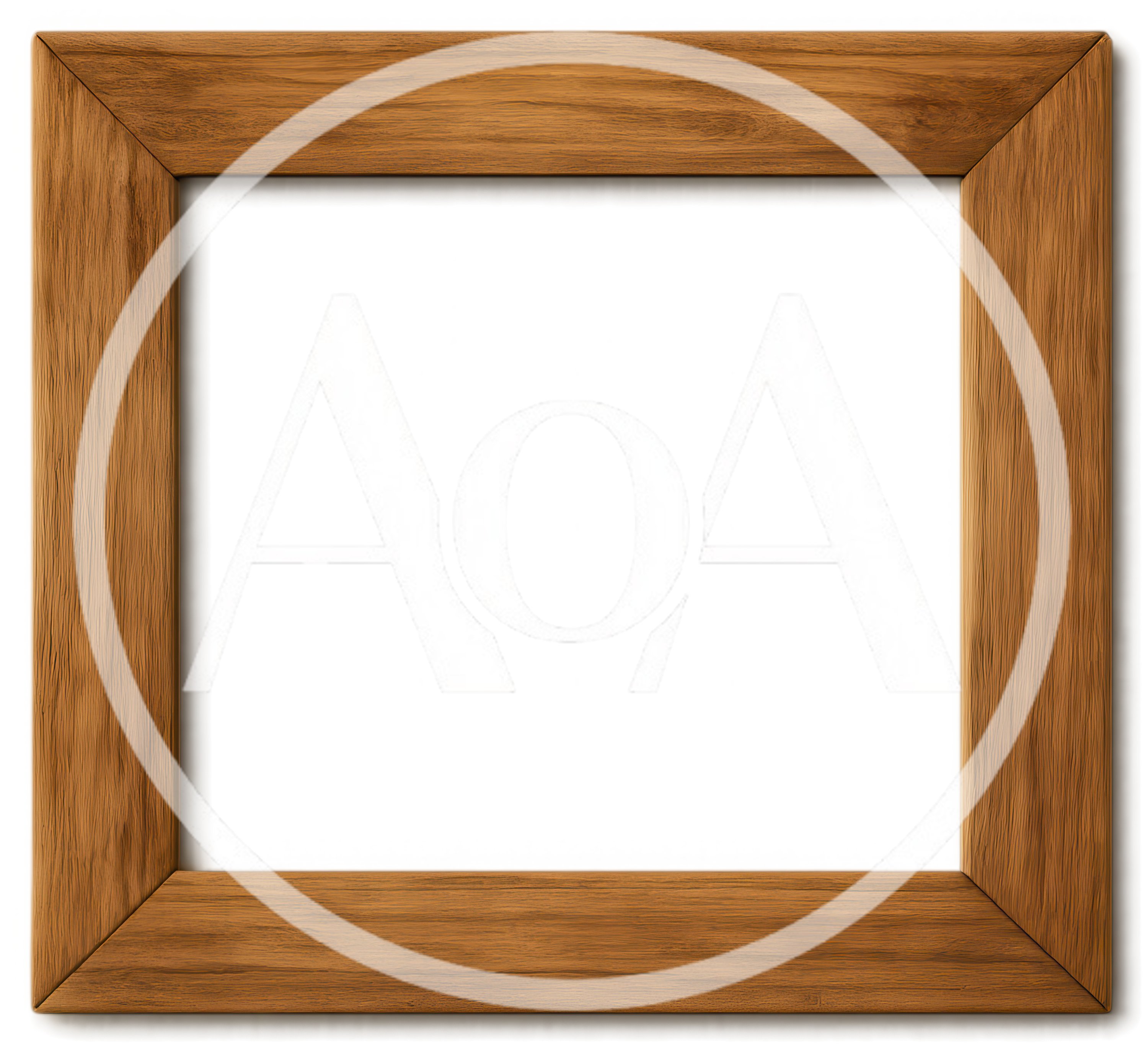 Square Wooden Picture Frame With Natural Grain Texture