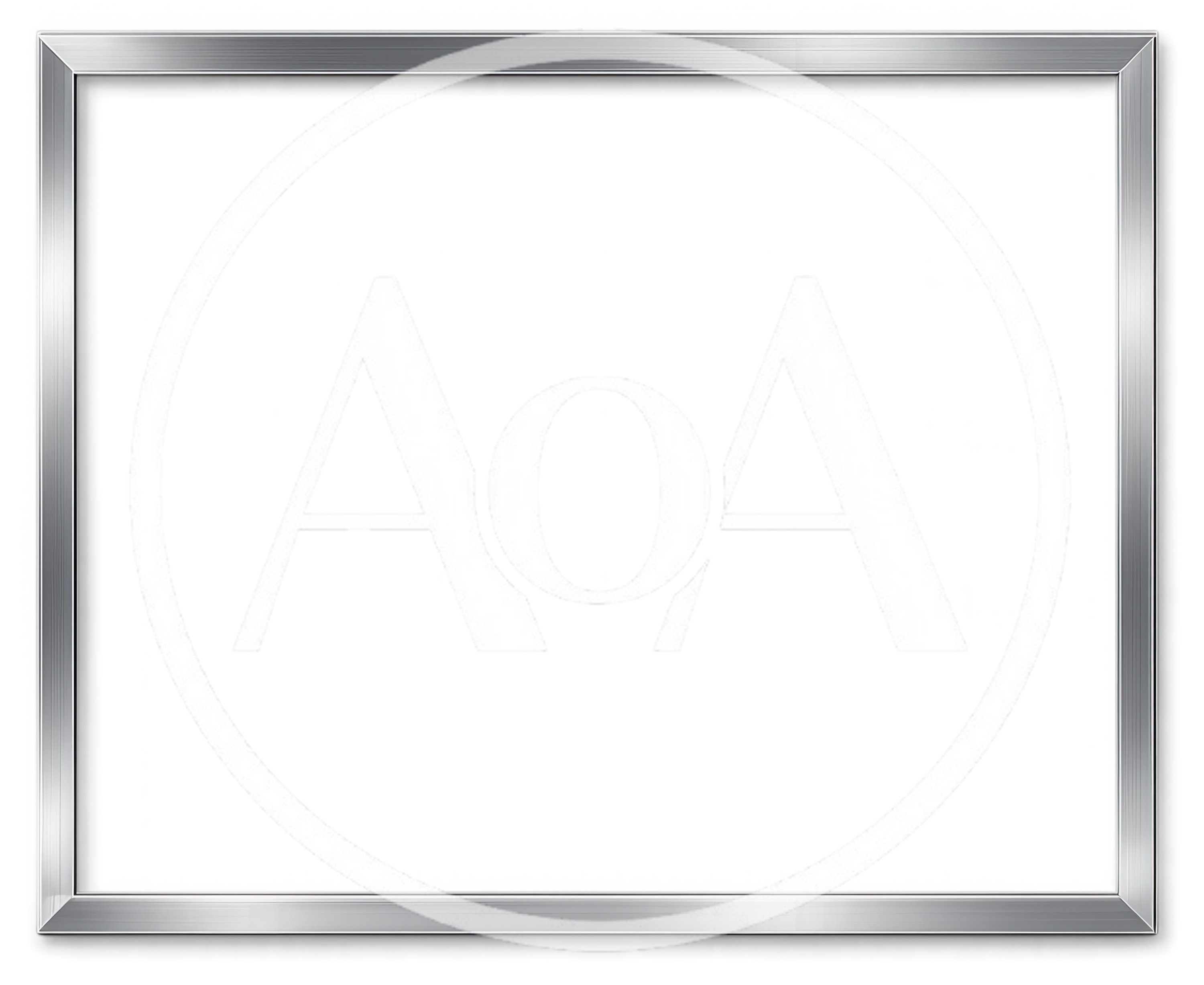 Rectangular Brushed Metal Picture Frame Isolated On White