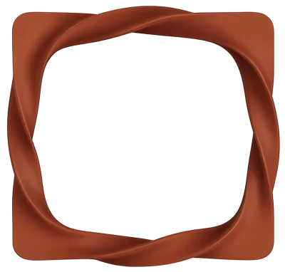 Abstract Twisted Brown Chocolate Frame Border