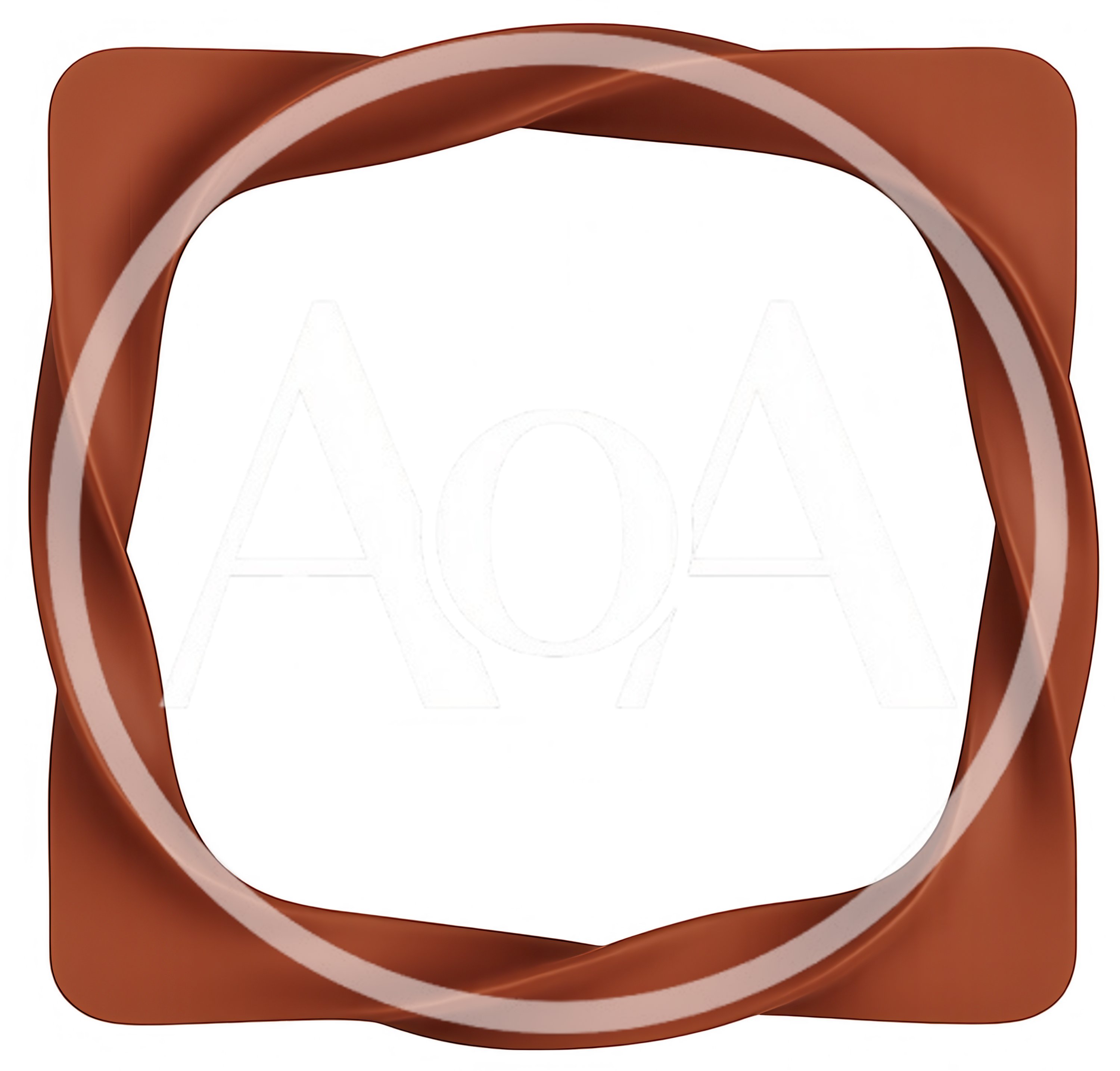Abstract Twisted Brown Chocolate Frame Border