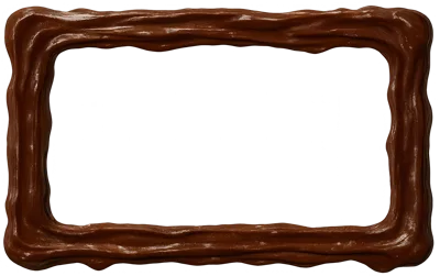 Rectangular Chocolate Frame Isolated On White Background