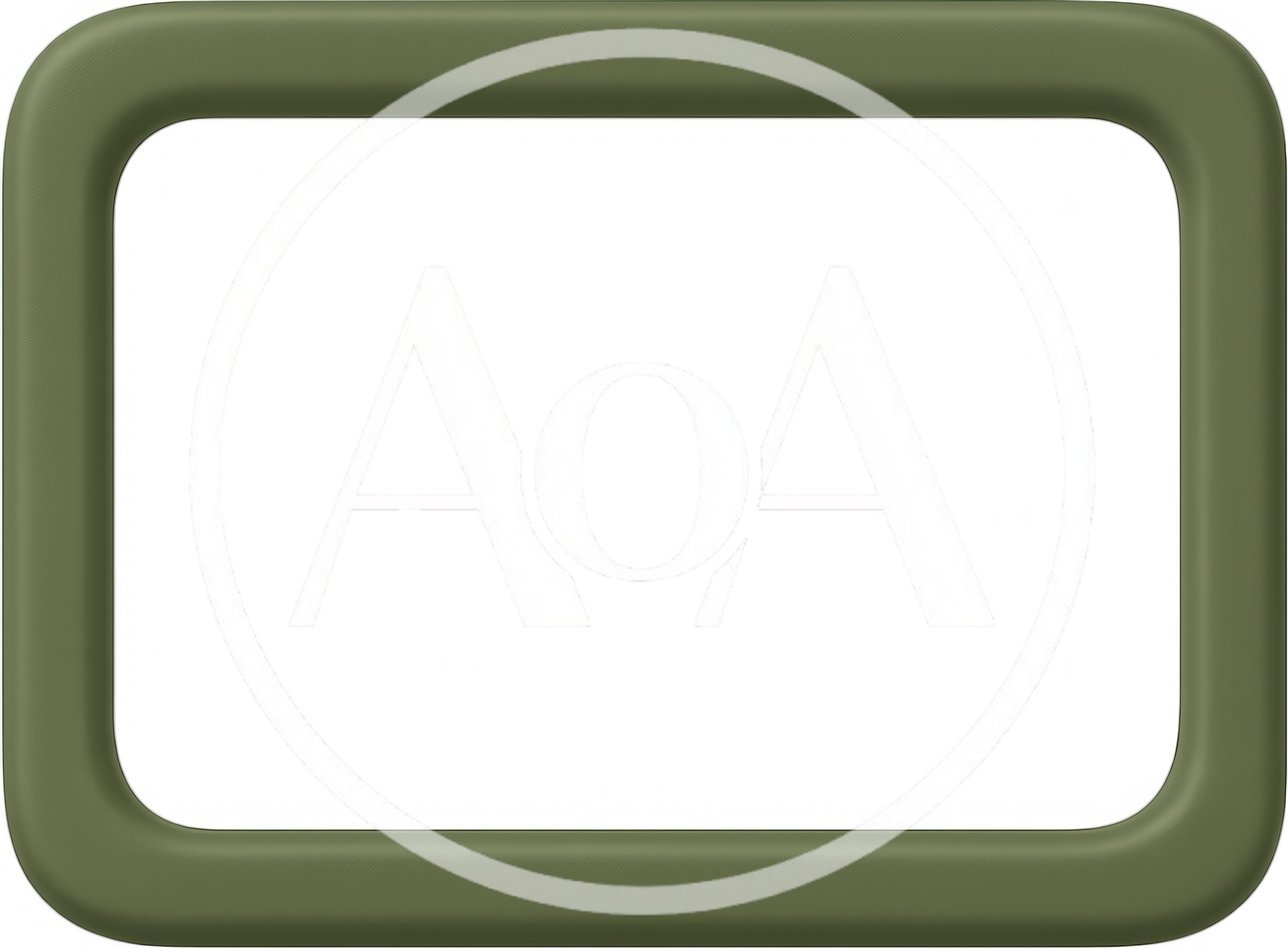Olive Green Rounded Rectangular Picture Frame