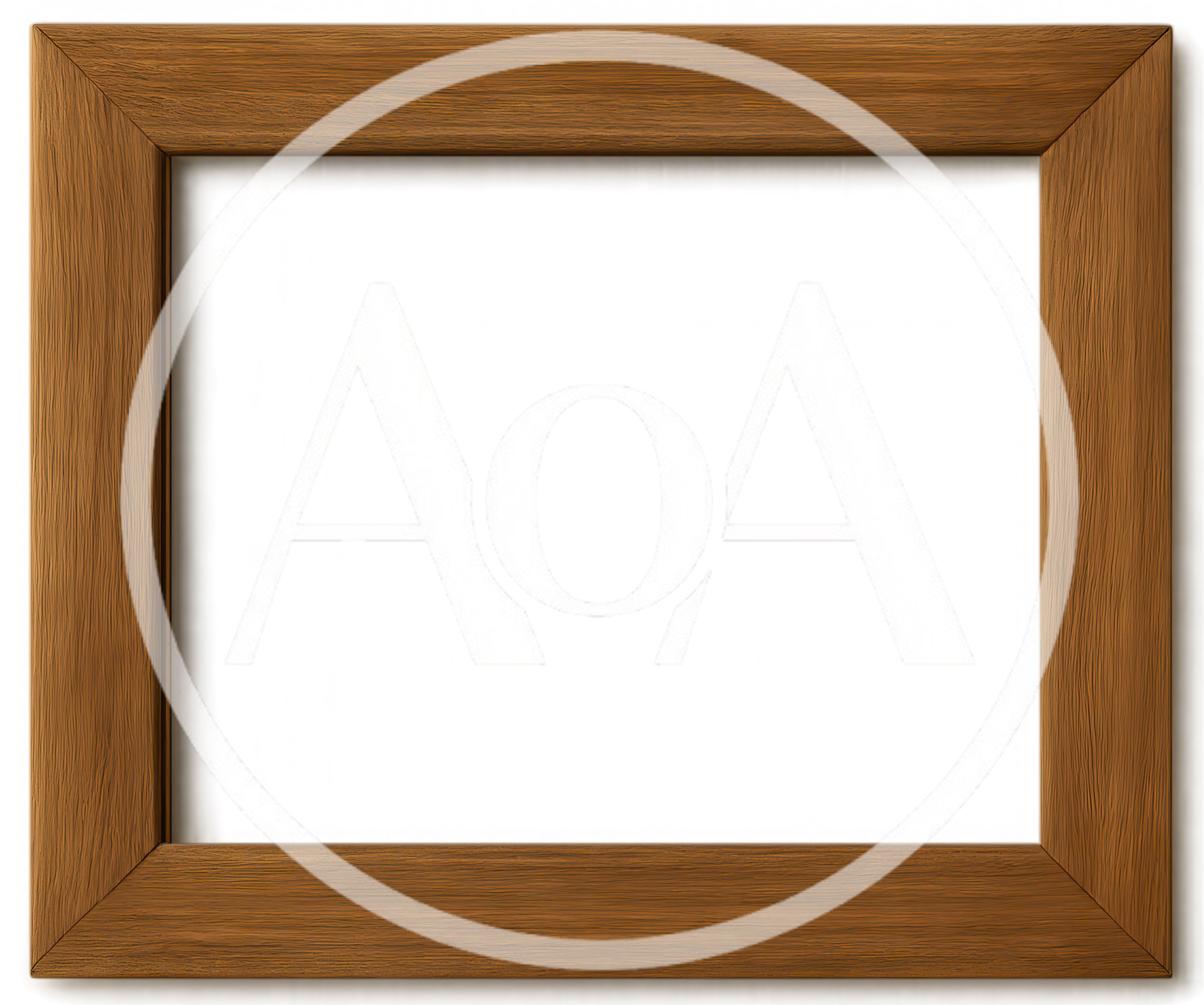 Empty Wooden Picture Frame On White Background