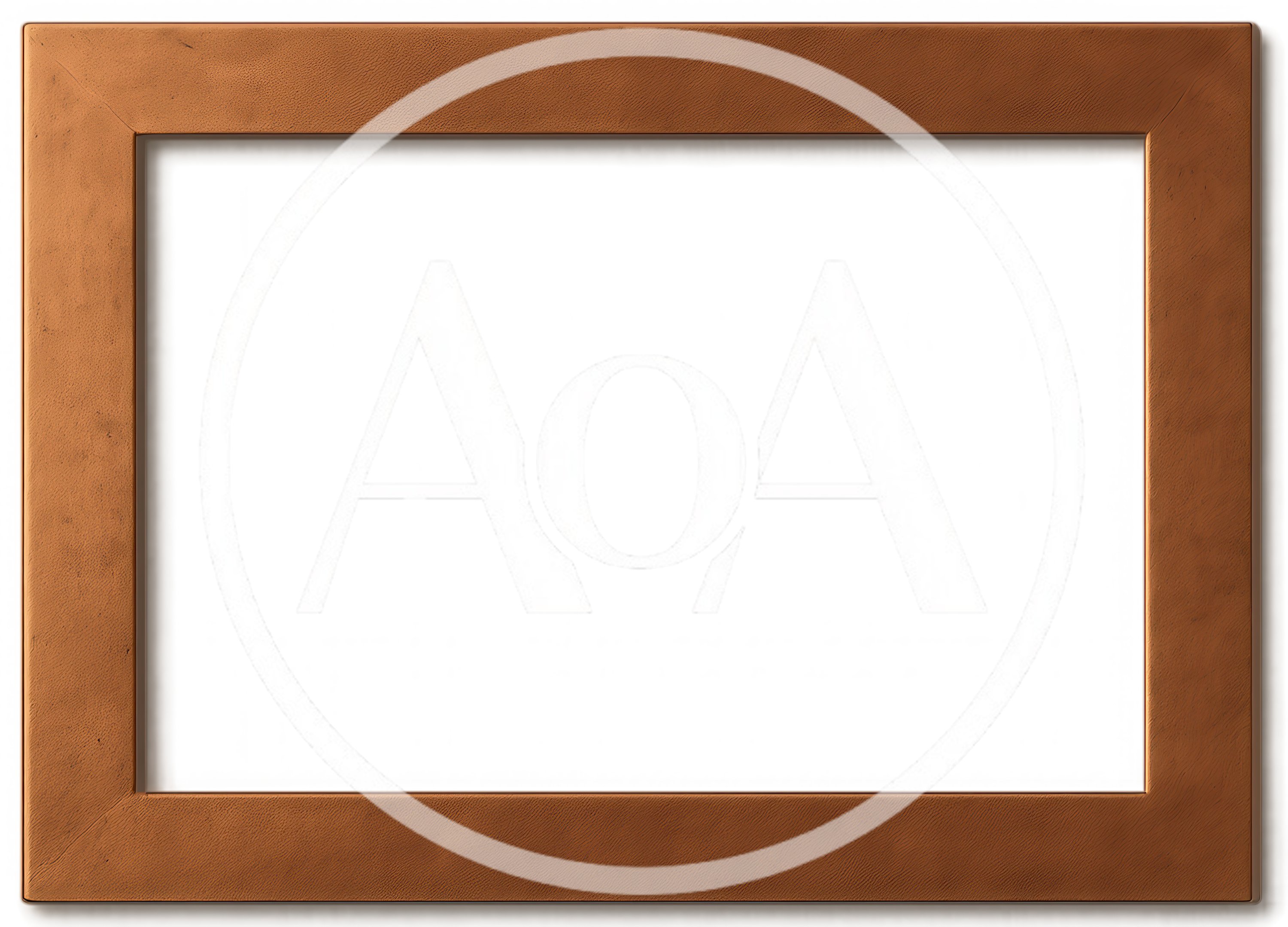 Empty Rectangular Leather Picture Frame
