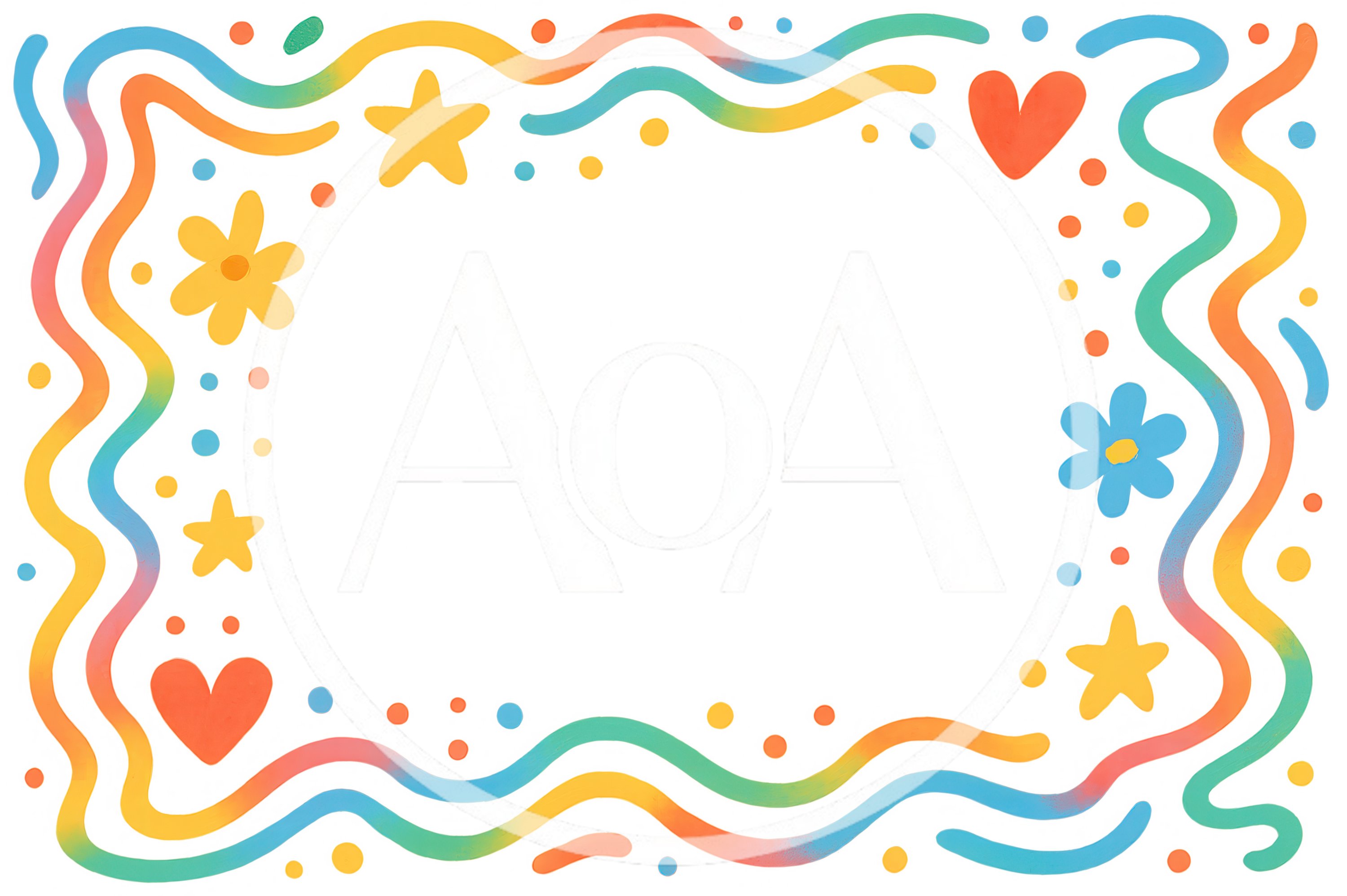 Colorful Hand Drawn Doodle Border With Decorative Elements