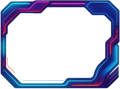 Futuristic Cyberpunk Digital Border Frame Overlay