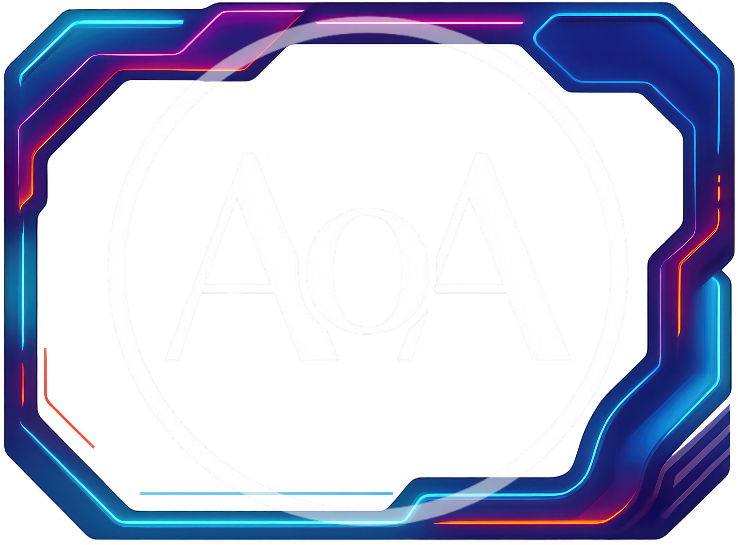 Futuristic Cyberpunk Digital Border Frame Overlay