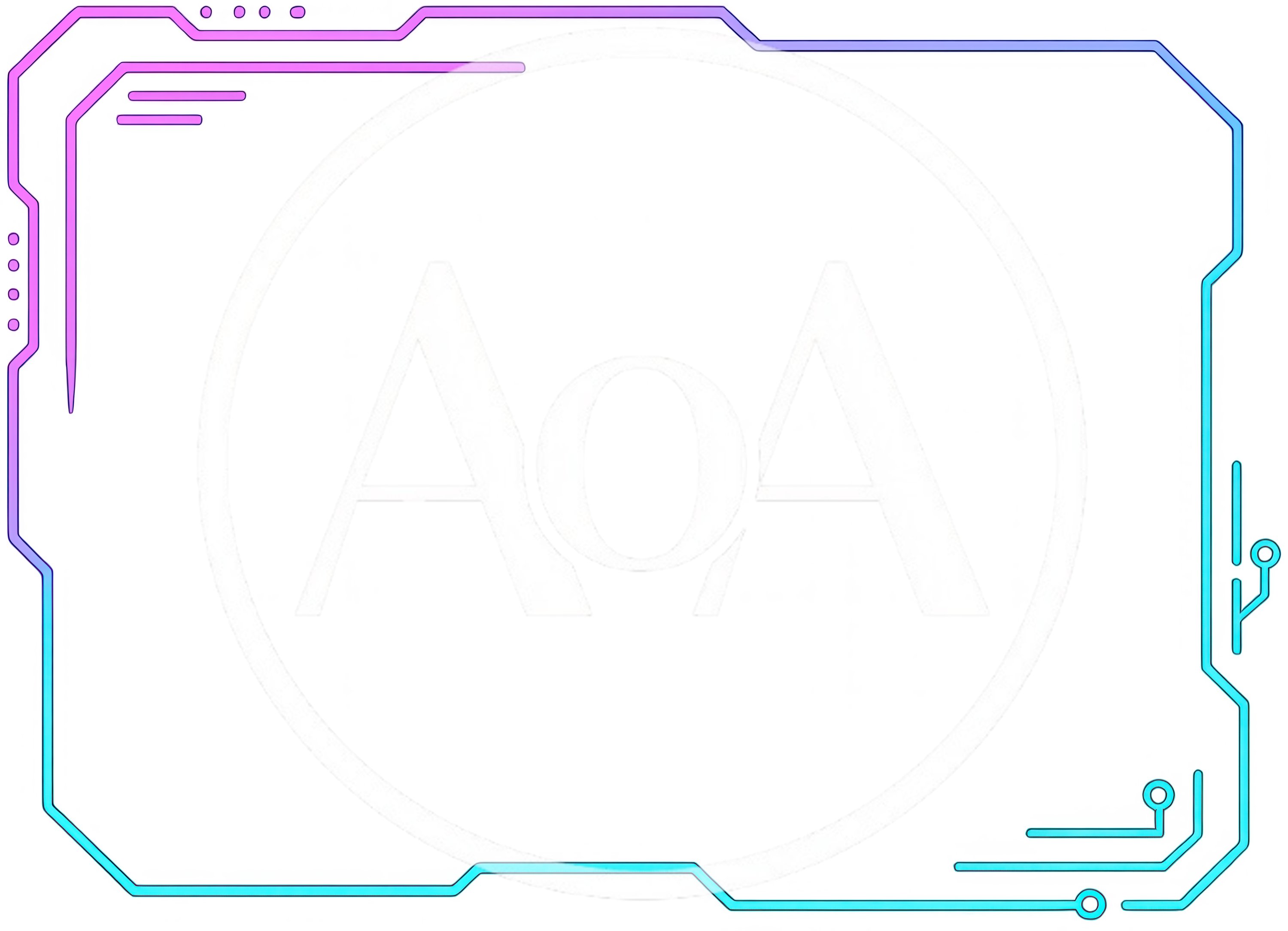 Futuristic Digital HUD Interface Border Frame