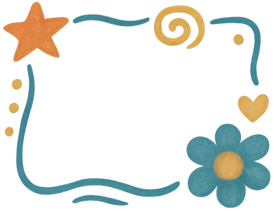 Hand Drawn Decorative Frame With Cute Doodle Elements