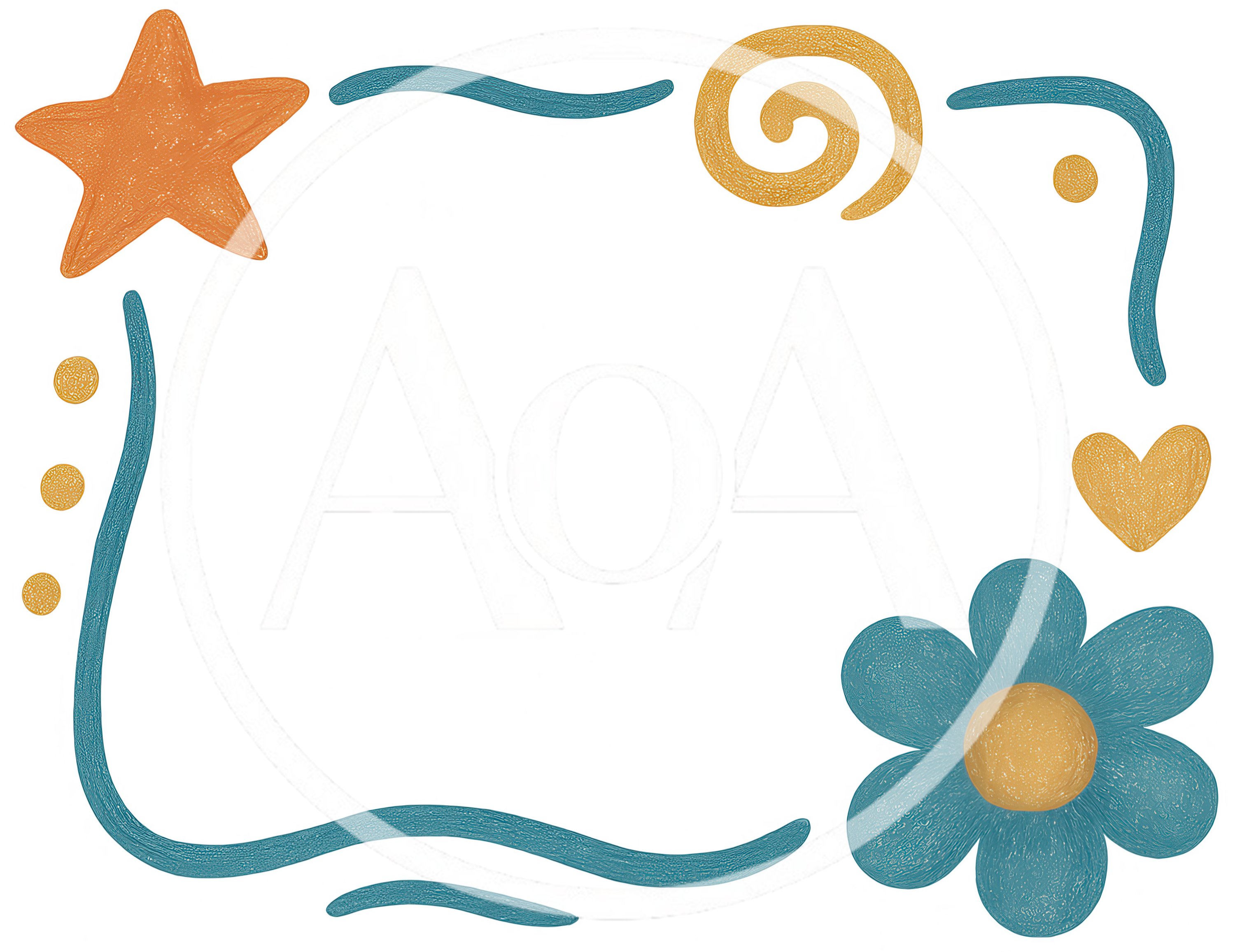 Hand Drawn Decorative Frame With Cute Doodle Elements