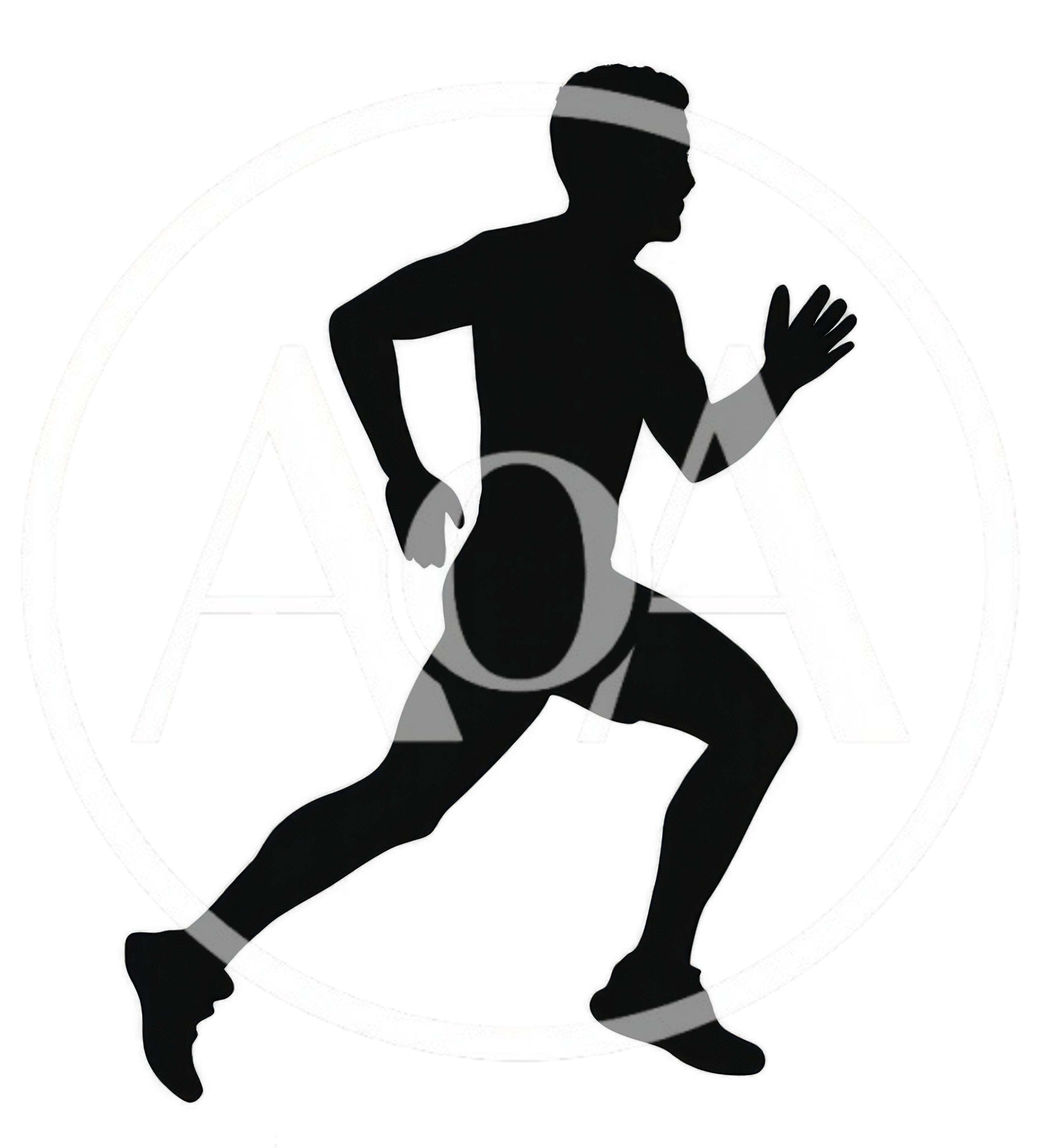 Black Silhouette Of A Running Man