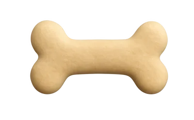 Single Dog Bone Biscuit Isolated On White Background