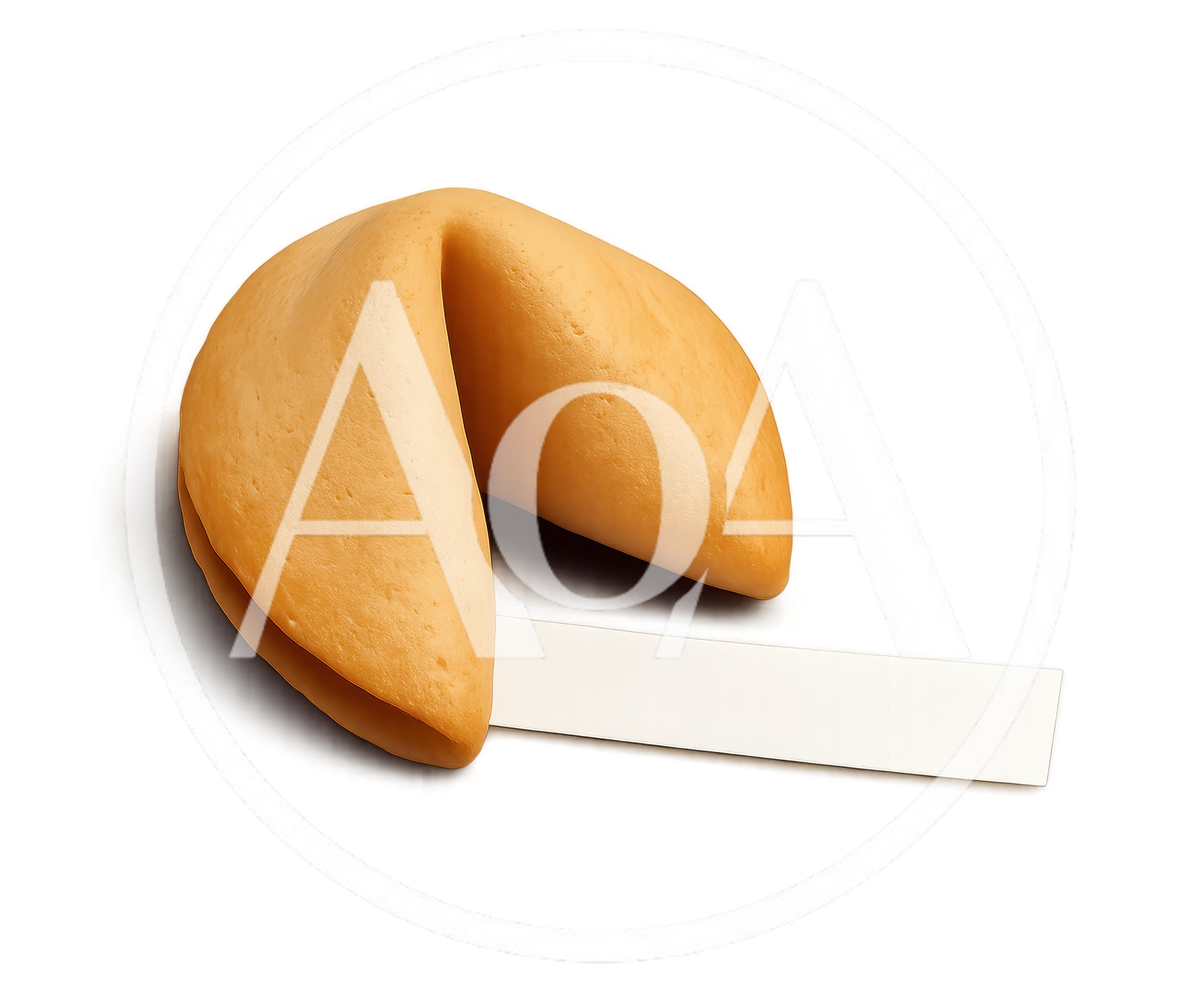 Single Fortune Cookie With Blank Paper Strip