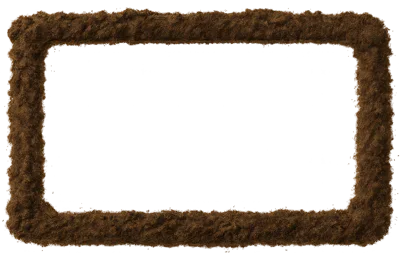Rectangular Frame Made Of Ground Coffee Beans