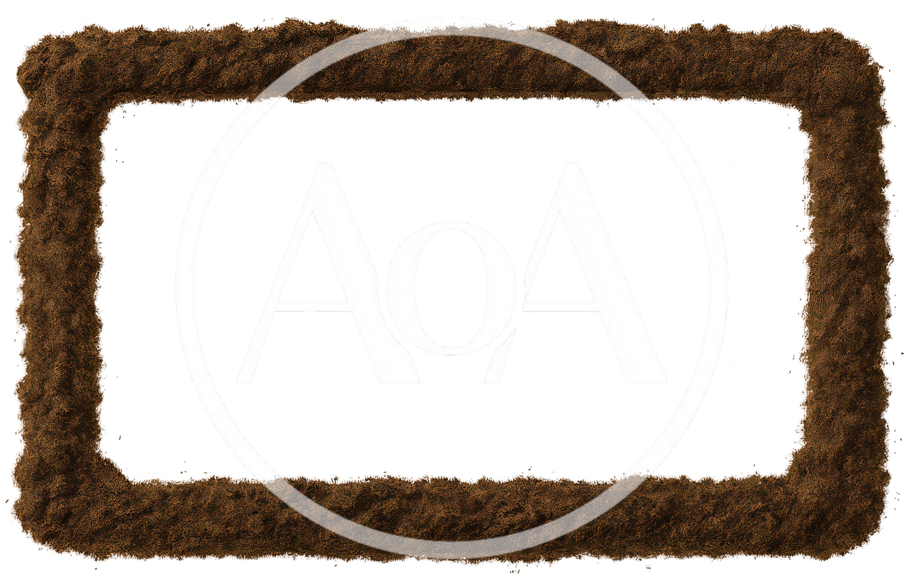 Rectangular Frame Made Of Ground Coffee Beans