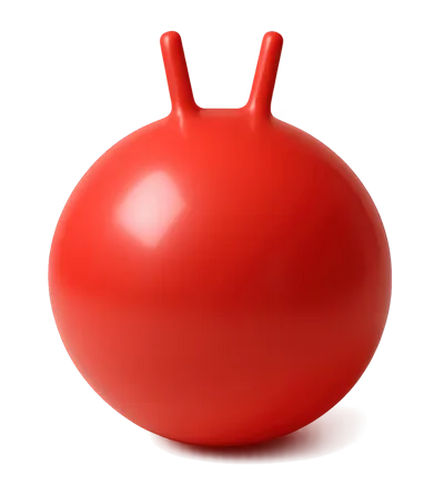 Red Hopping Ball With Handles