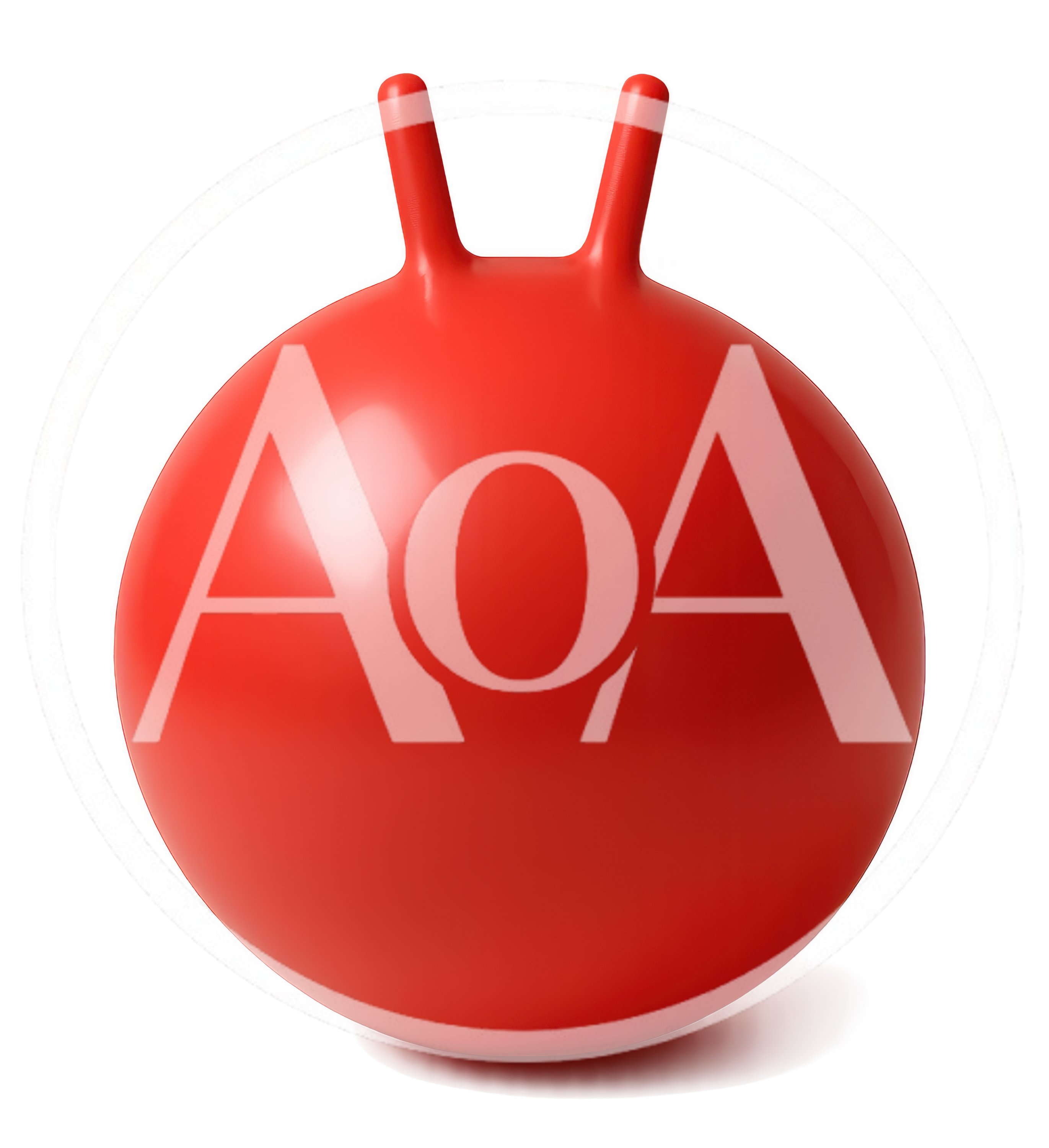Red Hopping Ball With Handles
