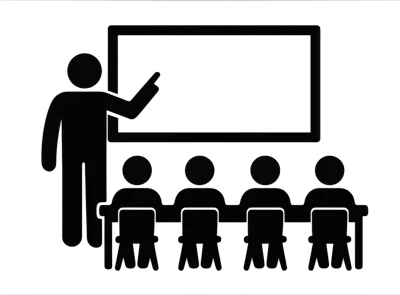 Teacher Presenting To Students In A Classroom Icon