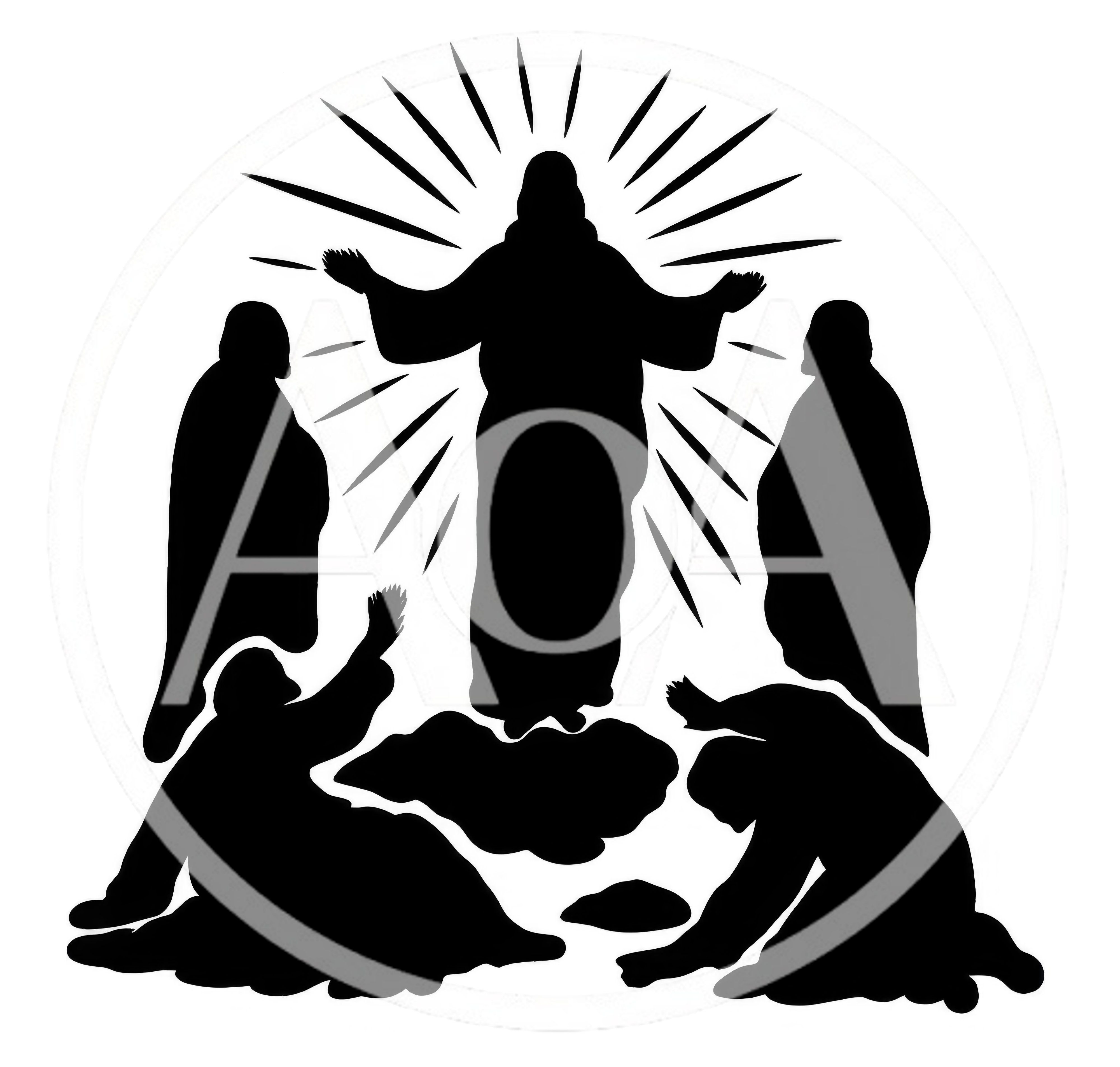 Black Silhouette Of A Standing Person In A Cloak