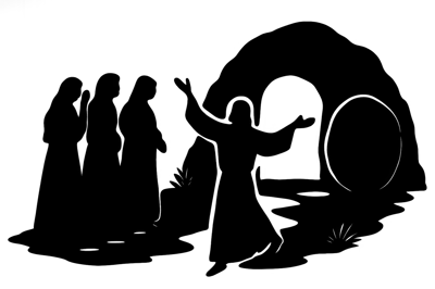 Silhouette Illustration Of The Resurrection Of Jesus Christ
