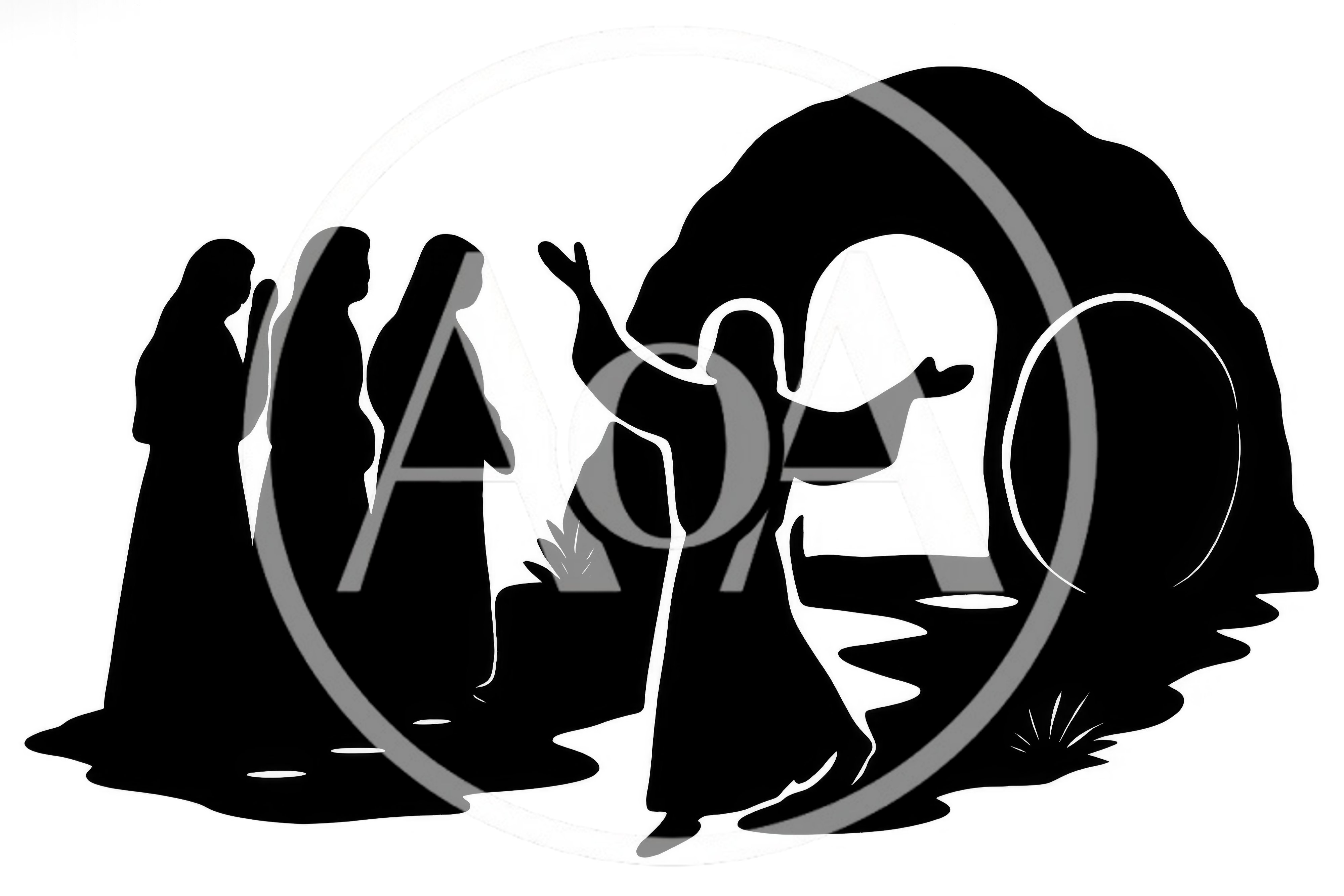 Silhouette Illustration Of The Resurrection Of Jesus Christ