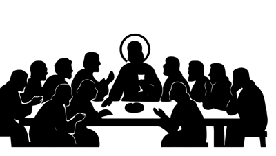 The Last Supper Silhouette Illustration