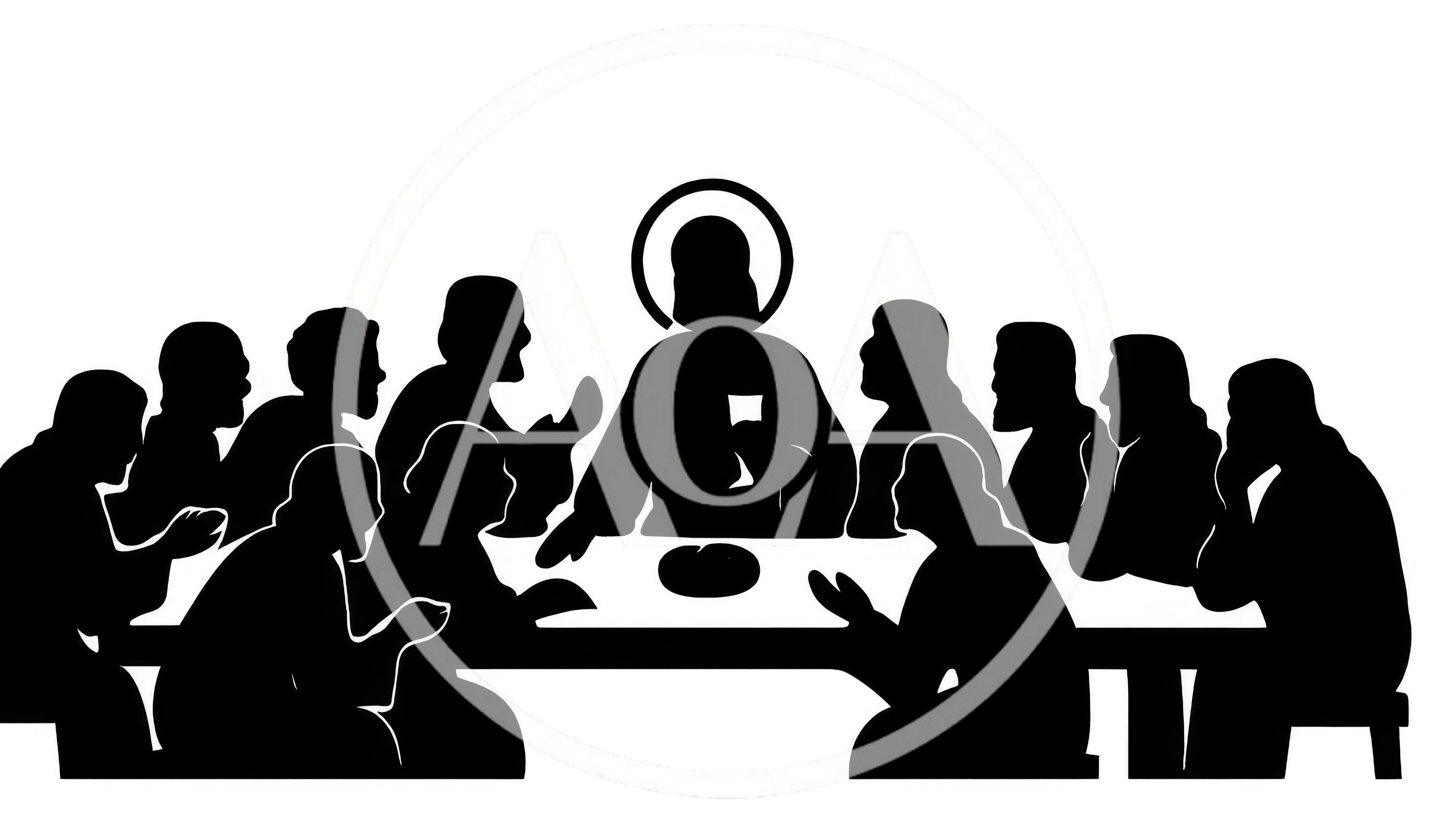 The Last Supper Silhouette Illustration