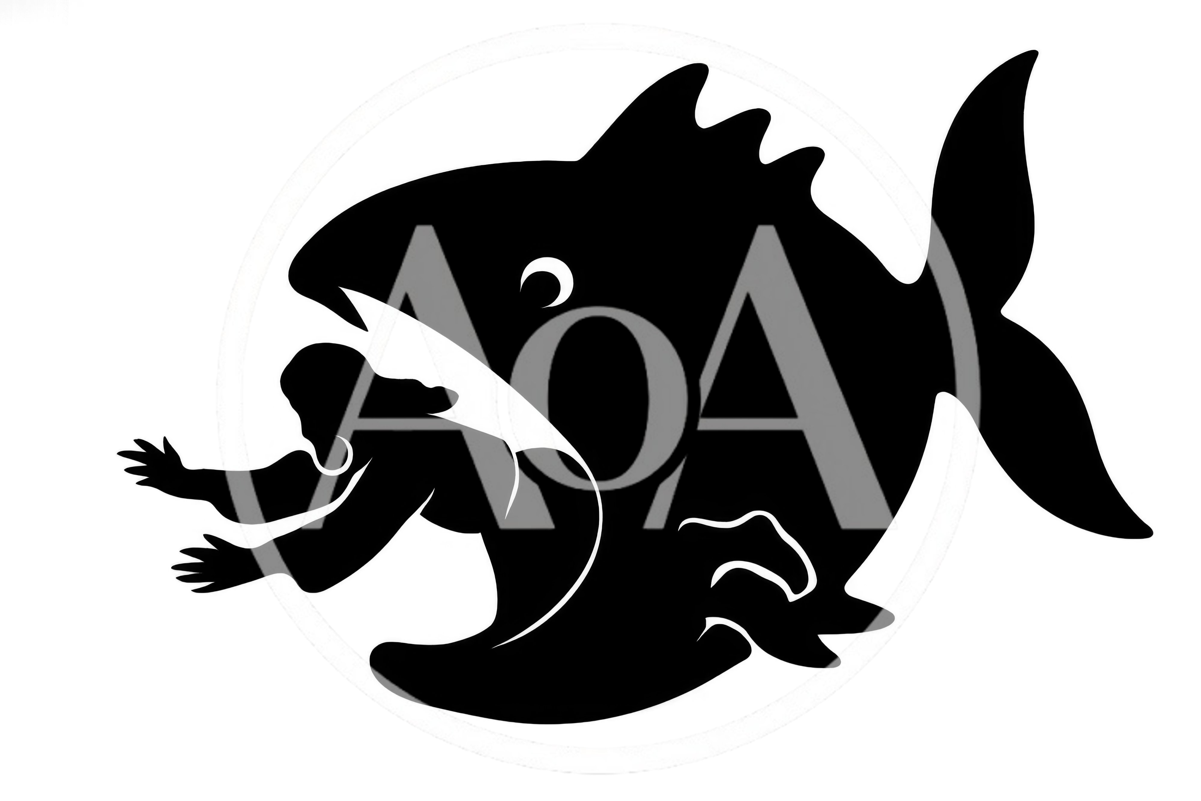 Silhouette Illustration Of A Large Fish Eating A Person