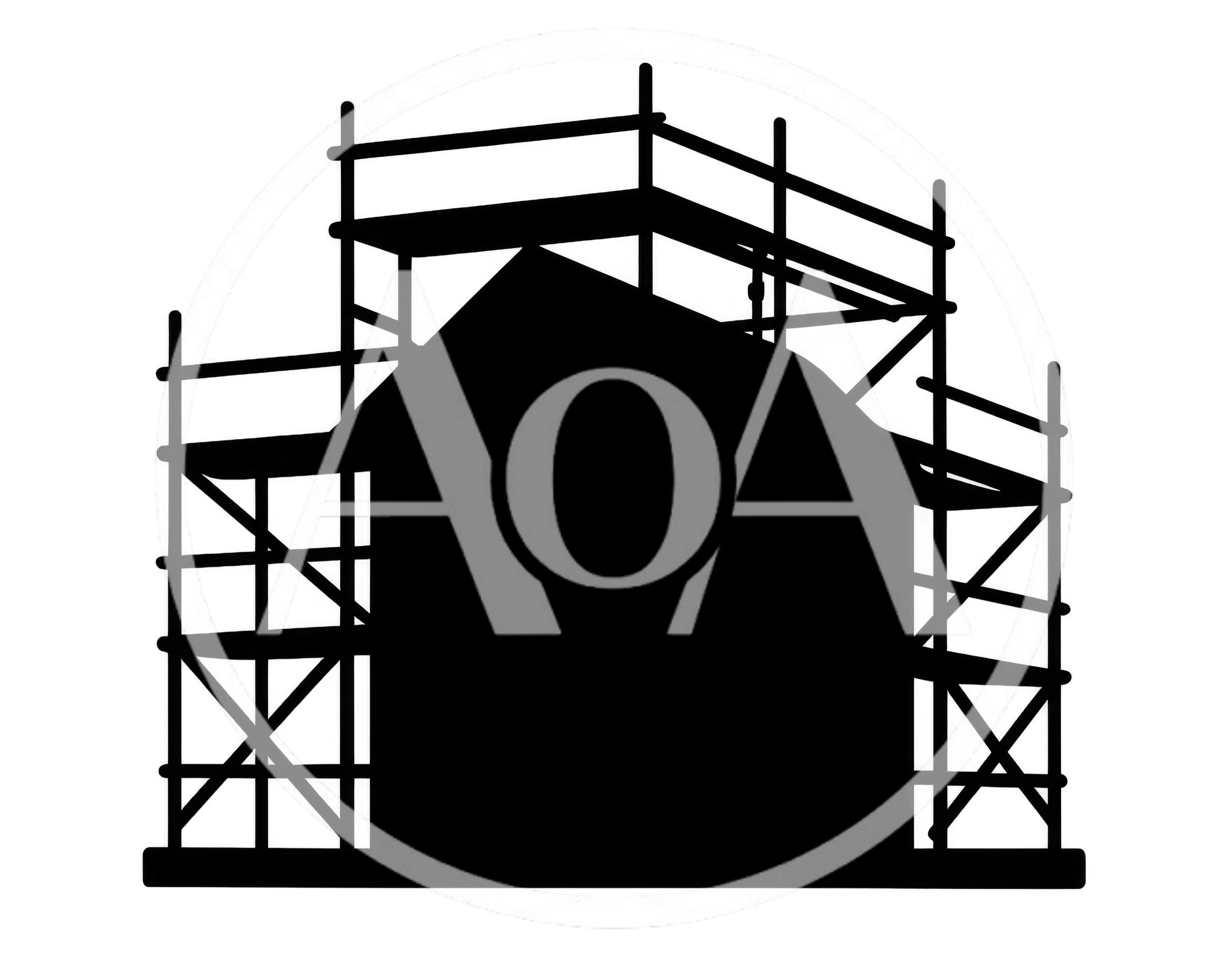 Black Silhouette Icon Of A House Under Construction