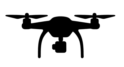 Black Silhouette Of A Quadcopter Drone