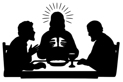 Silhouette Illustration Of The Last Supper