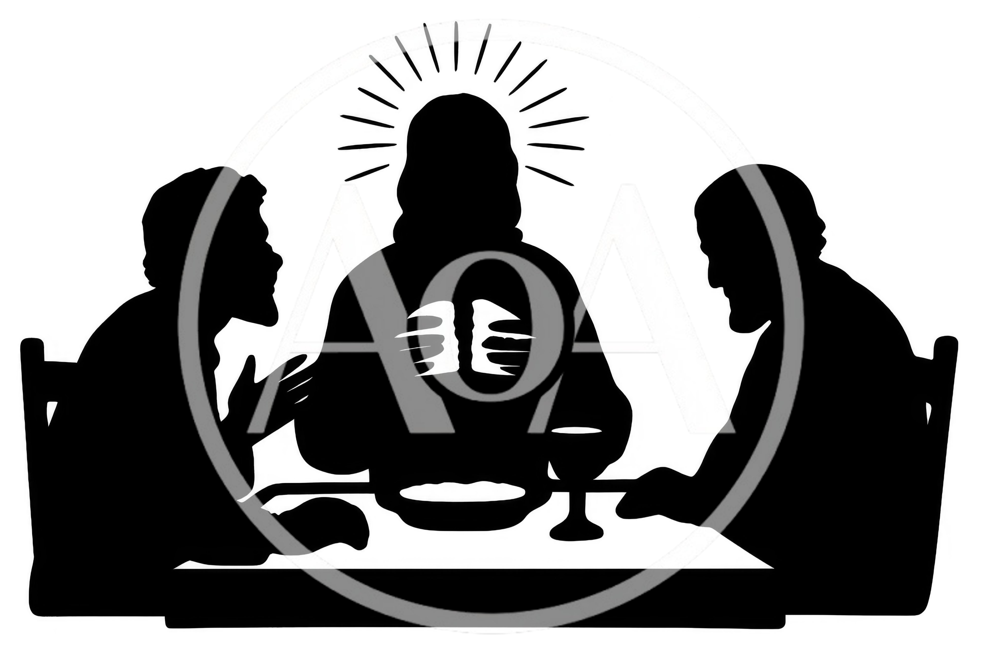 Silhouette Illustration Of The Last Supper