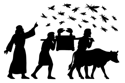 Biblical Silhouette Illustration Of The Ark Of The Covenant