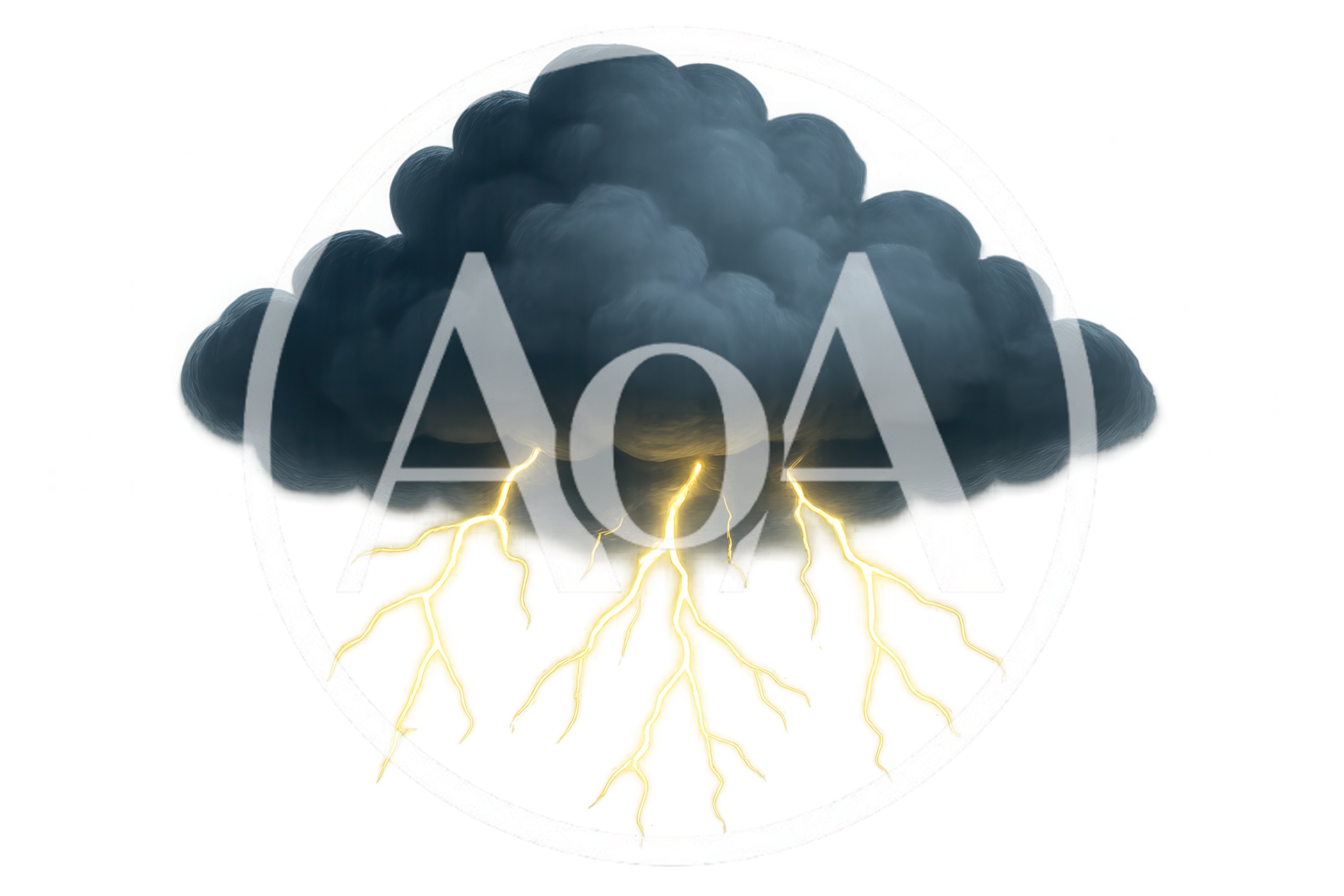 Dark Storm Cloud With Multiple Lightning Bolts