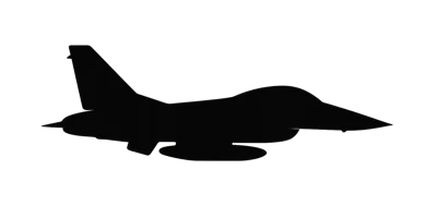 Black Silhouette Of A Fighter Jet Aircraft