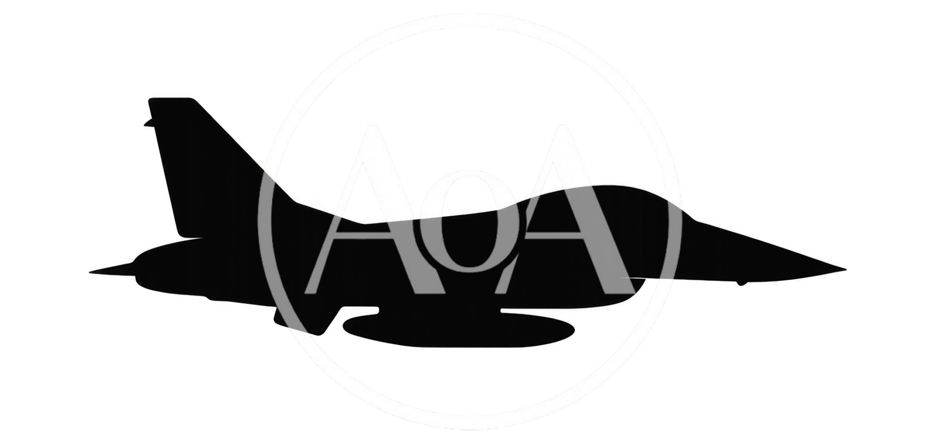 Black Silhouette Of A Fighter Jet Aircraft