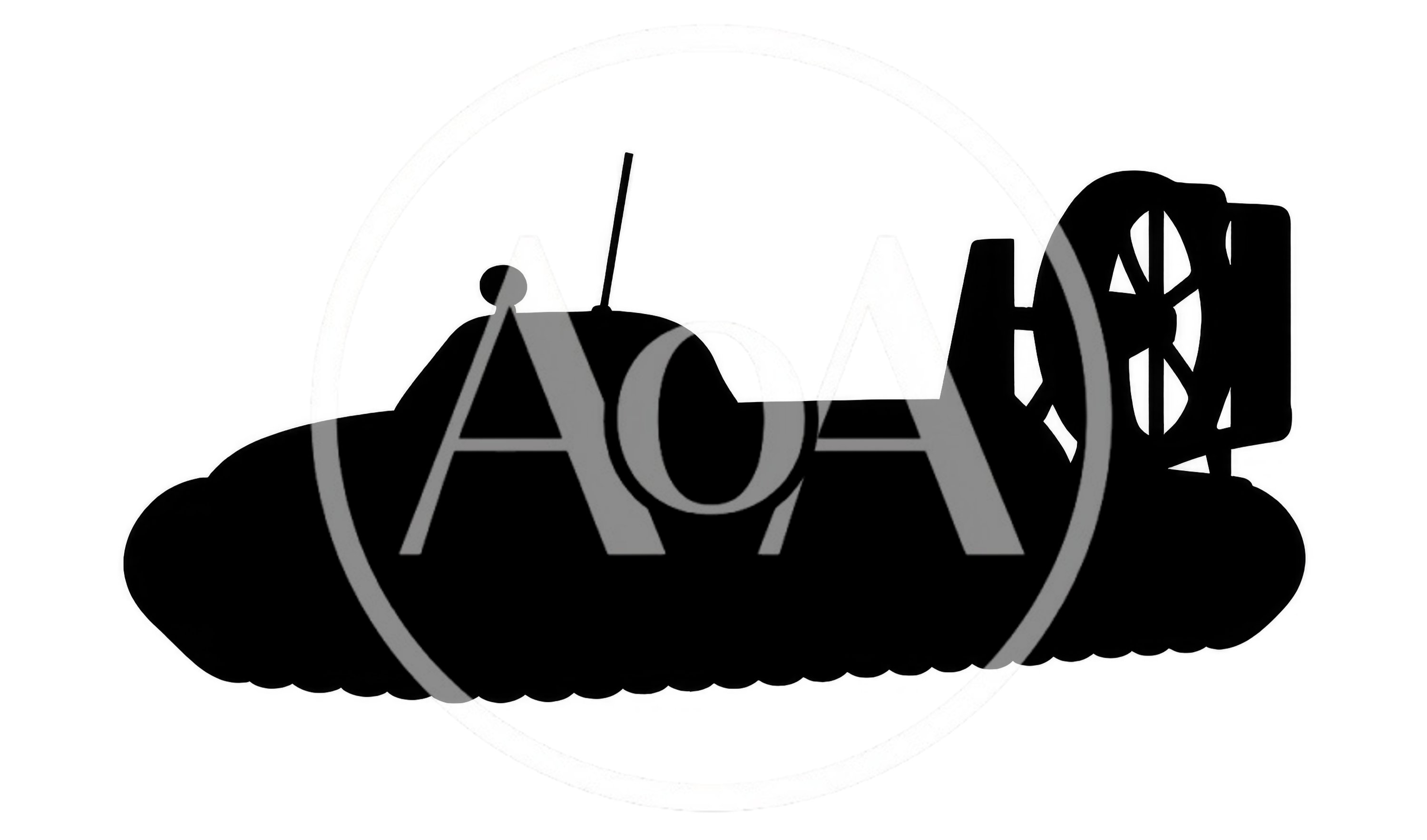 Black Silhouette Of A Hovercraft Vehicle