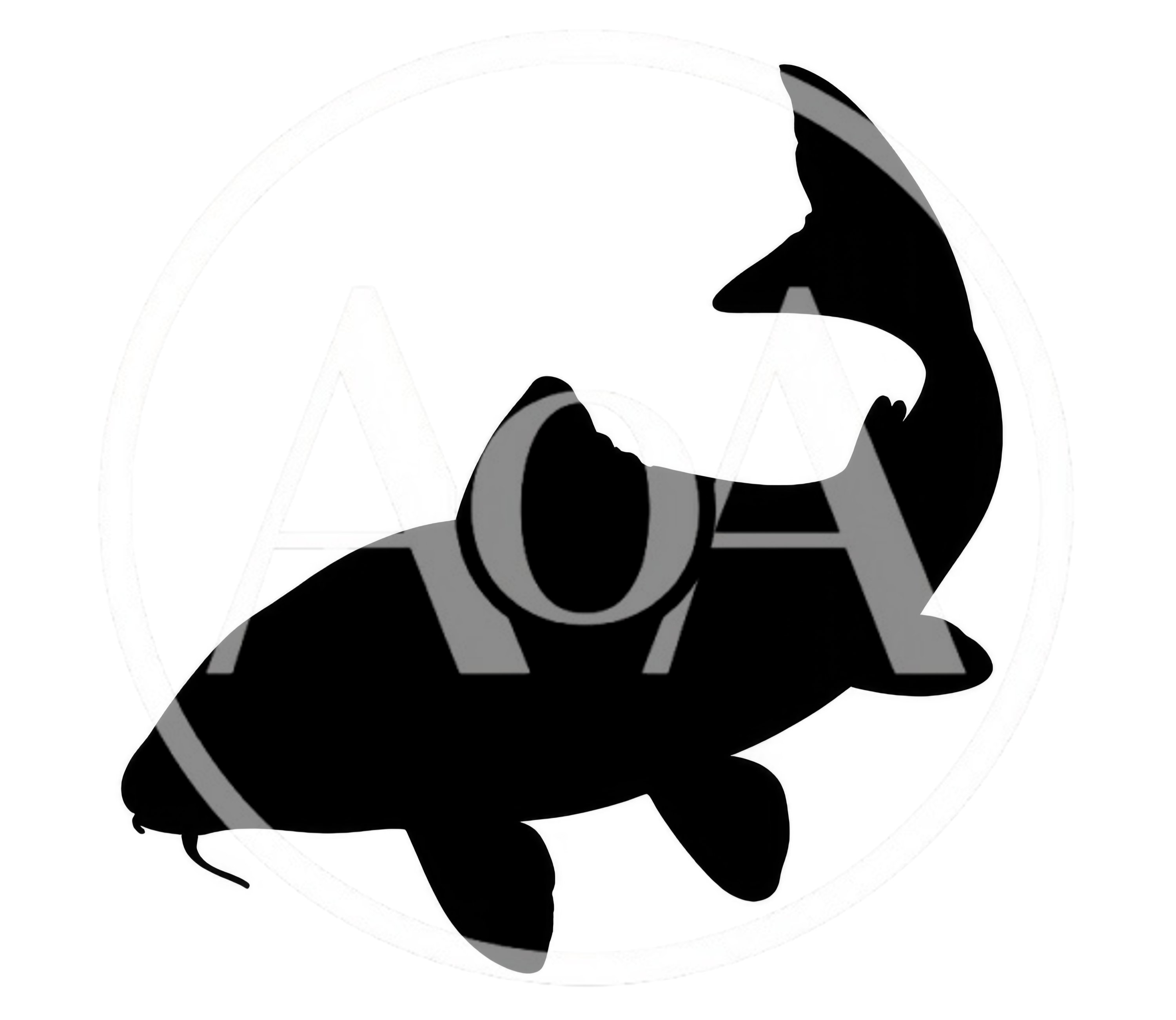 Black Silhouette Of A Carp Fish