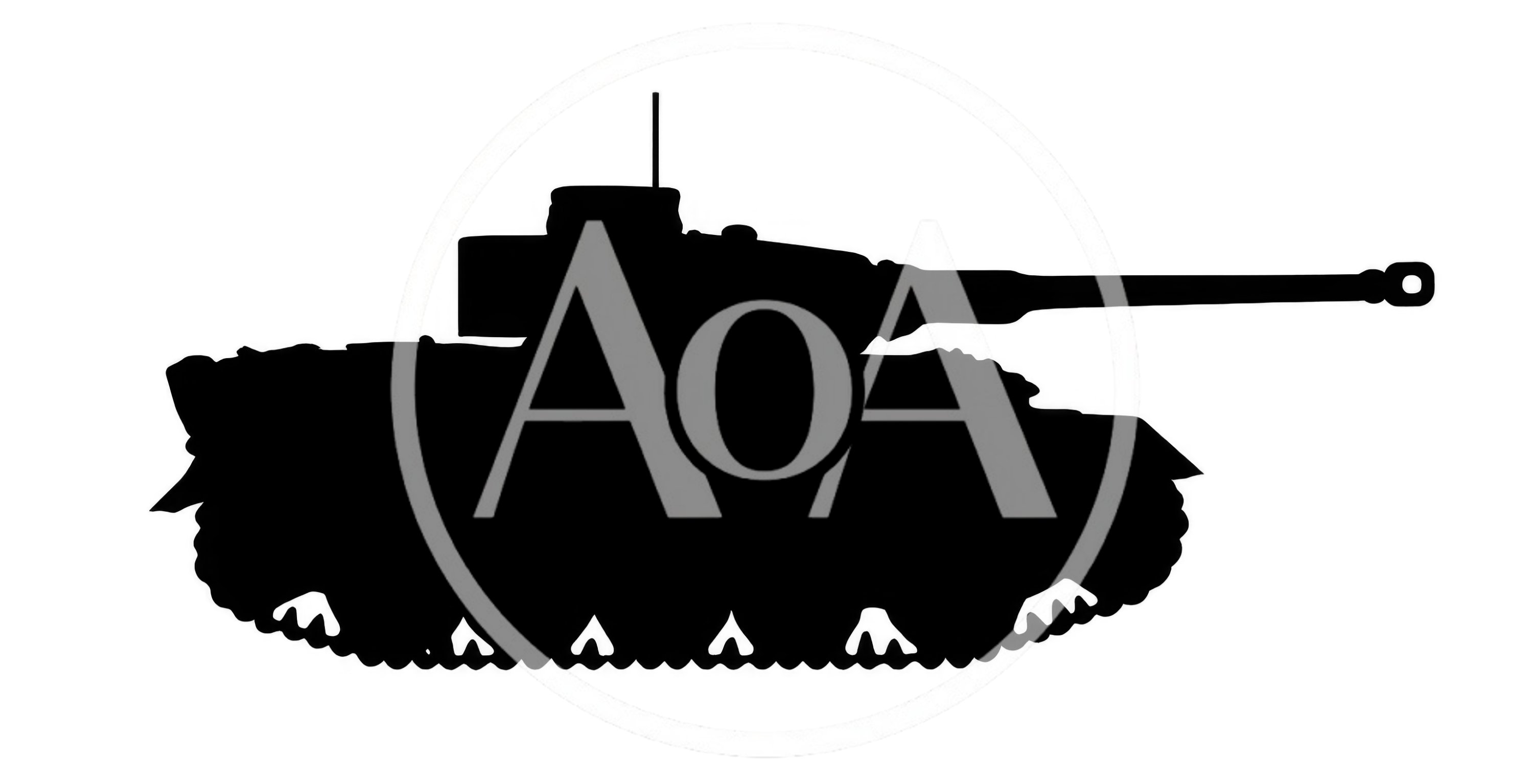 Black Silhouette Of A World War II Tiger Tank
