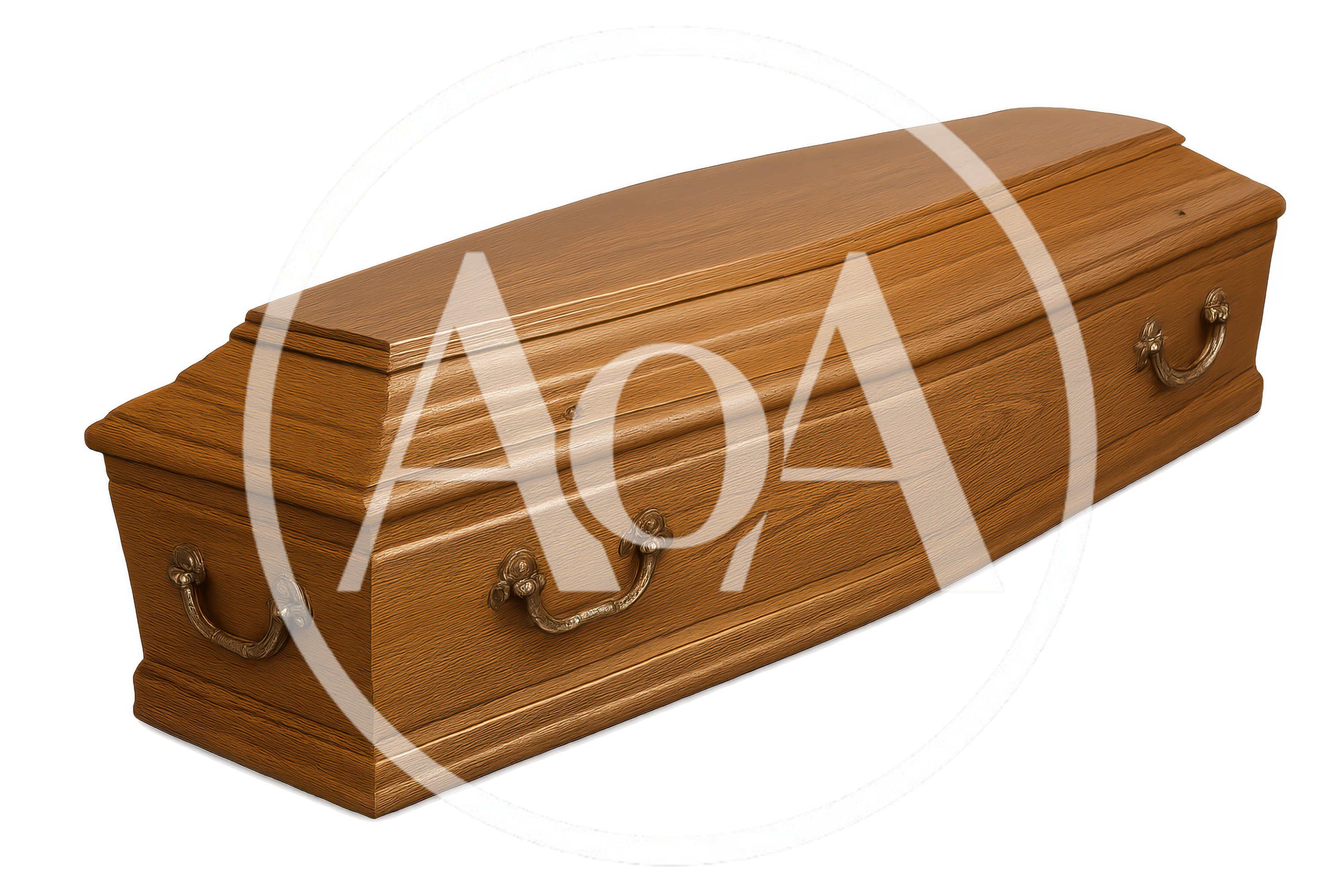 Wooden Casket Isolated On White Background